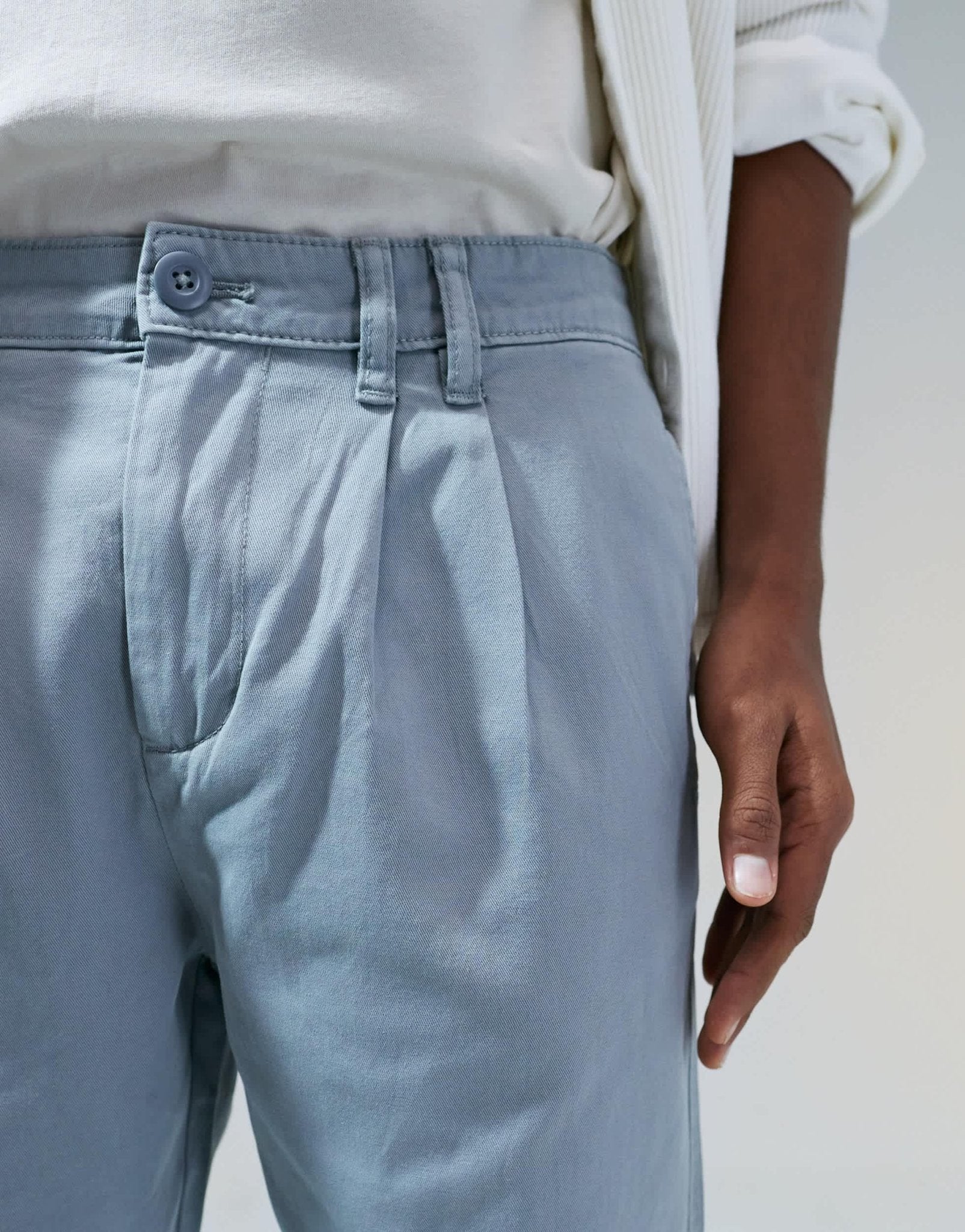 ASOS DESIGN straight double pleat chino in grey - ASOS Sample Sale EU Store