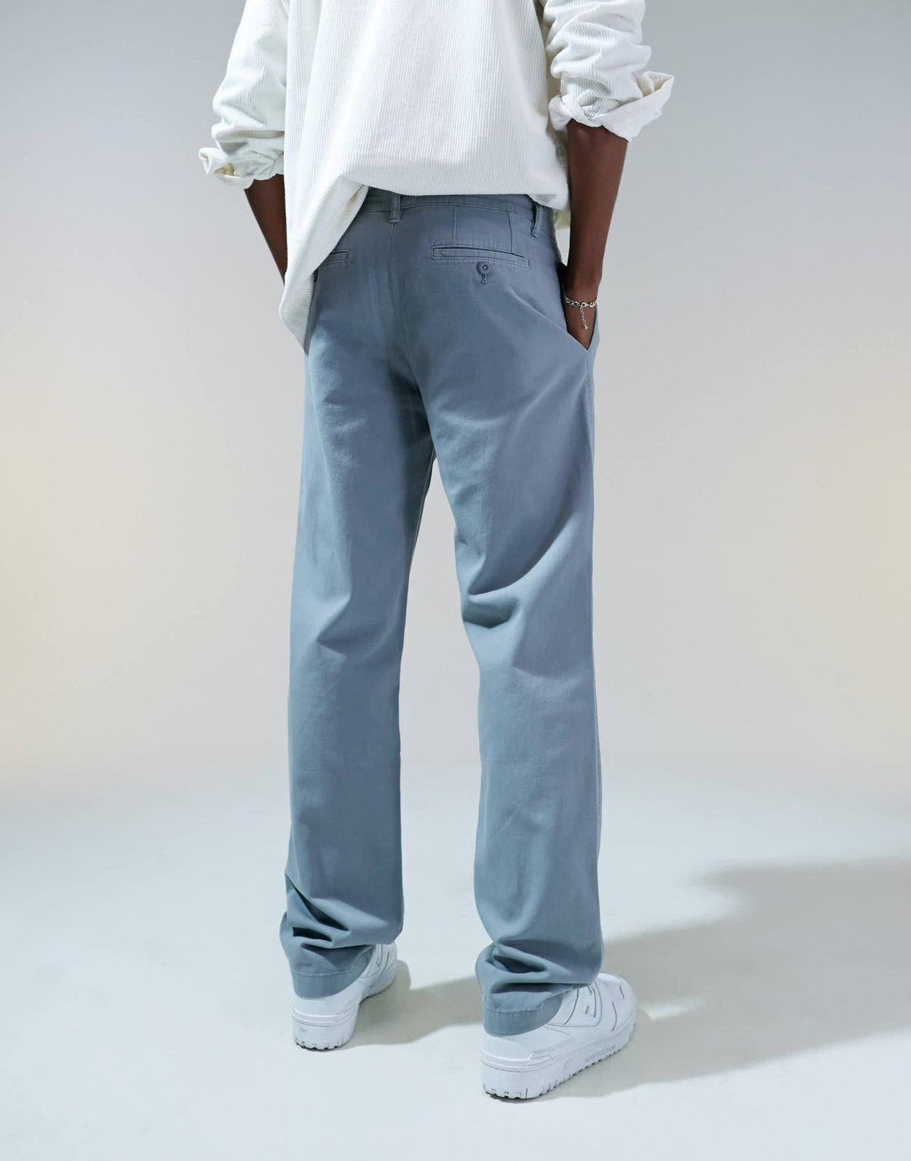 ASOS DESIGN straight double pleat chino in grey - ASOS Sample Sale EU Store