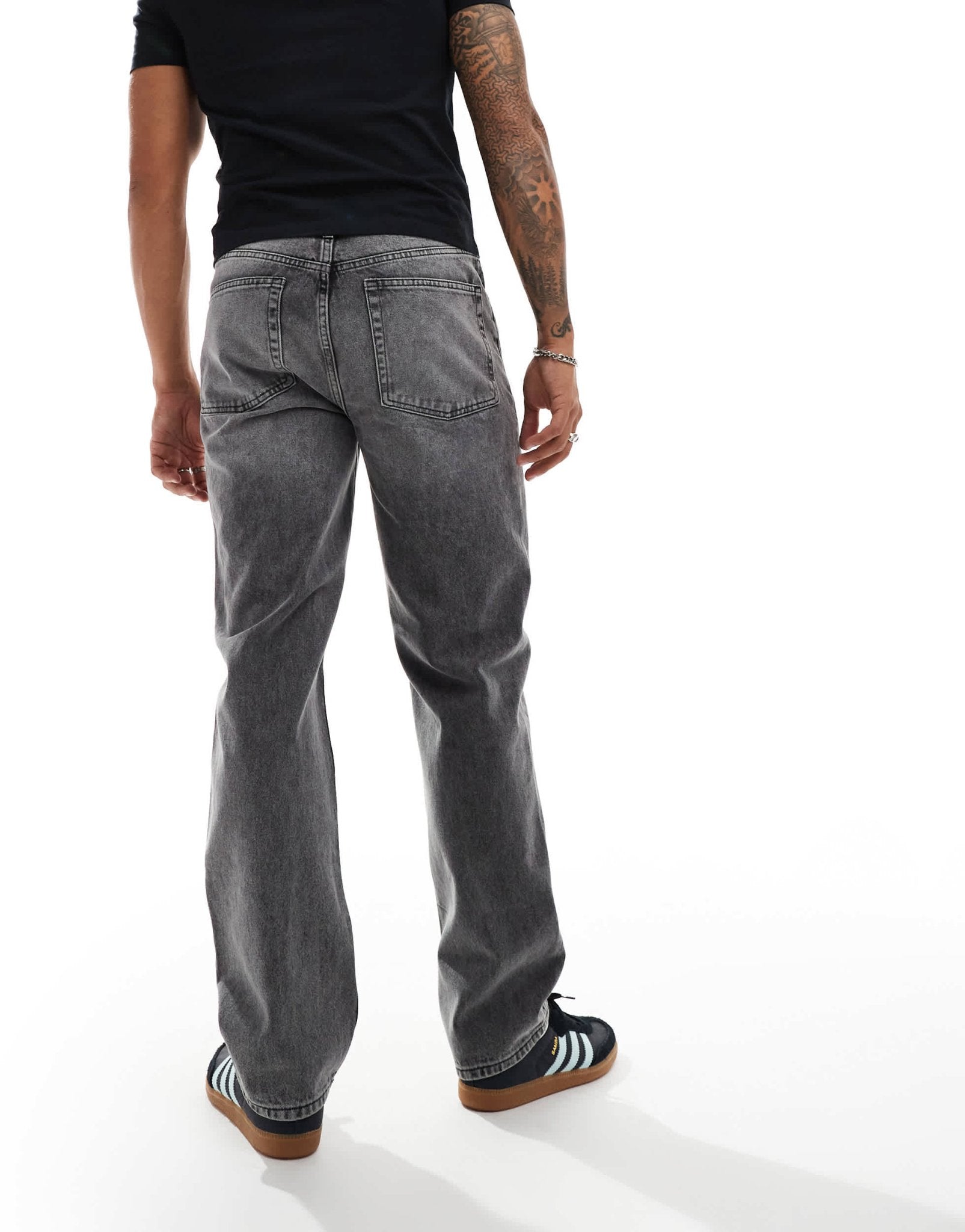 ASOS DESIGN straight jeans in stone wash black - ASOS Sample Sale EU Store