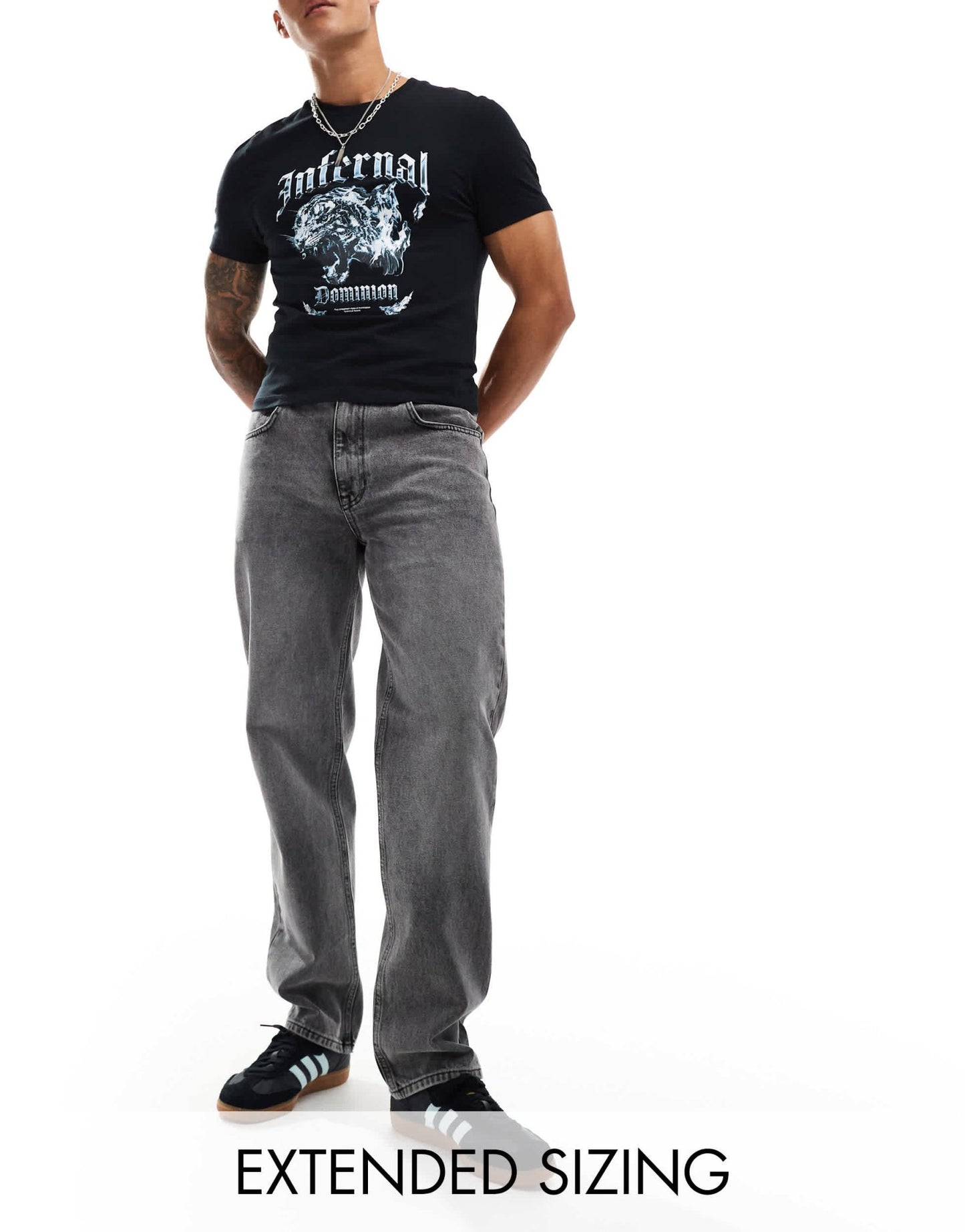 ASOS DESIGN straight jeans in stone wash black - ASOS Sample Sale EU Store