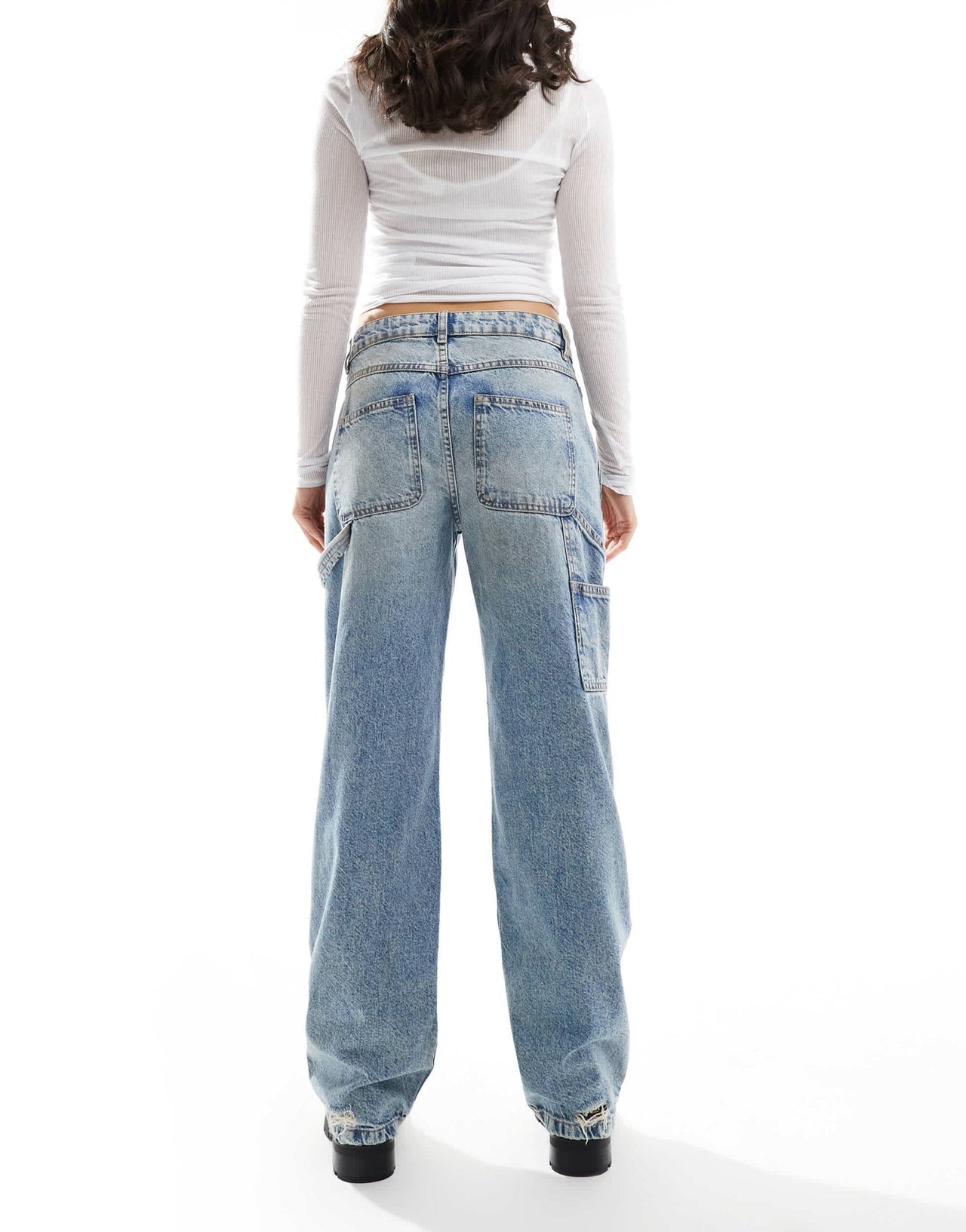 ASOS DESIGN straight leg carpenter jean in vintage wash - ASOS Sample Sale EU Store