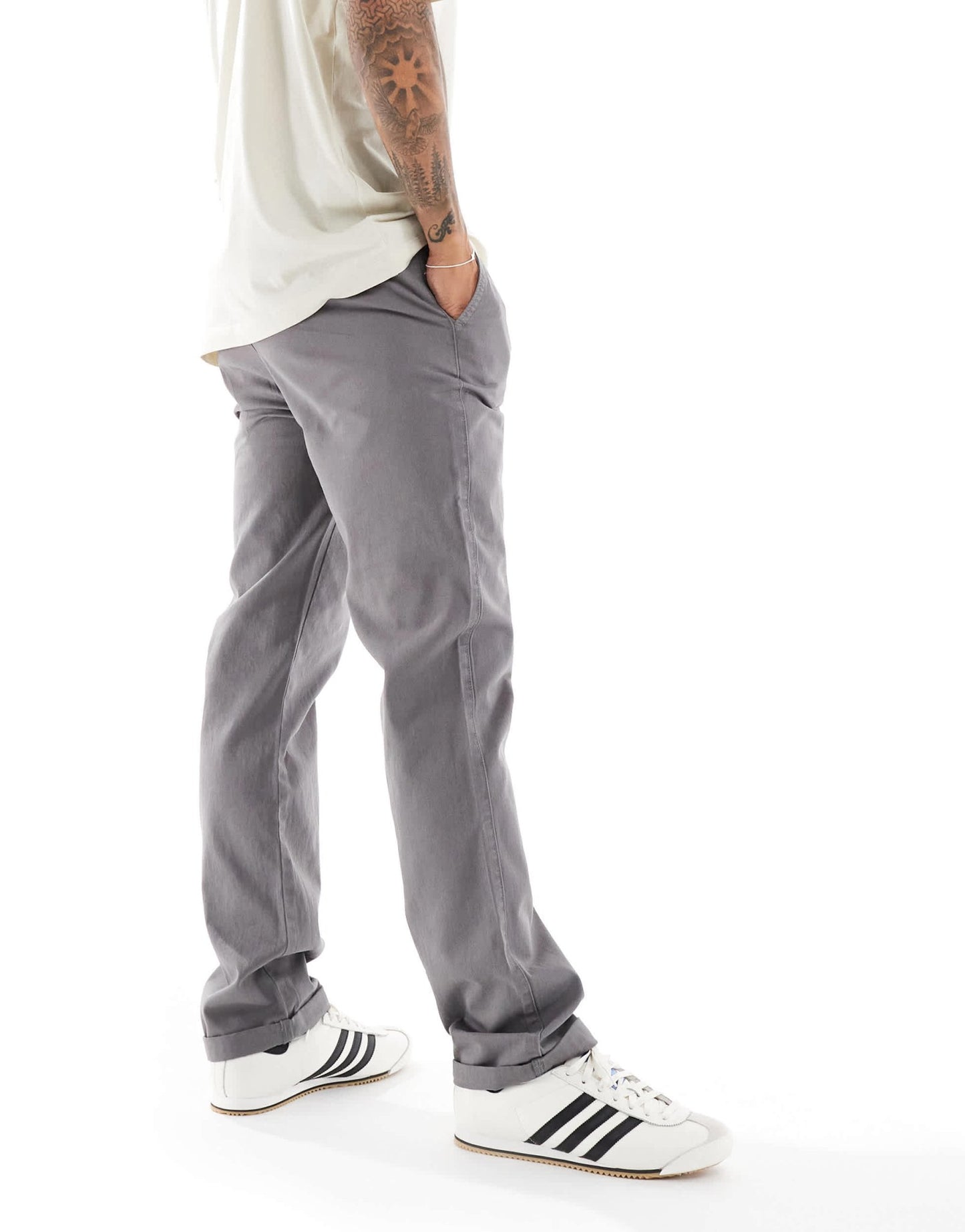 ASOS DESIGN straight leg chino in grey - ASOS Sample Sale EU Store