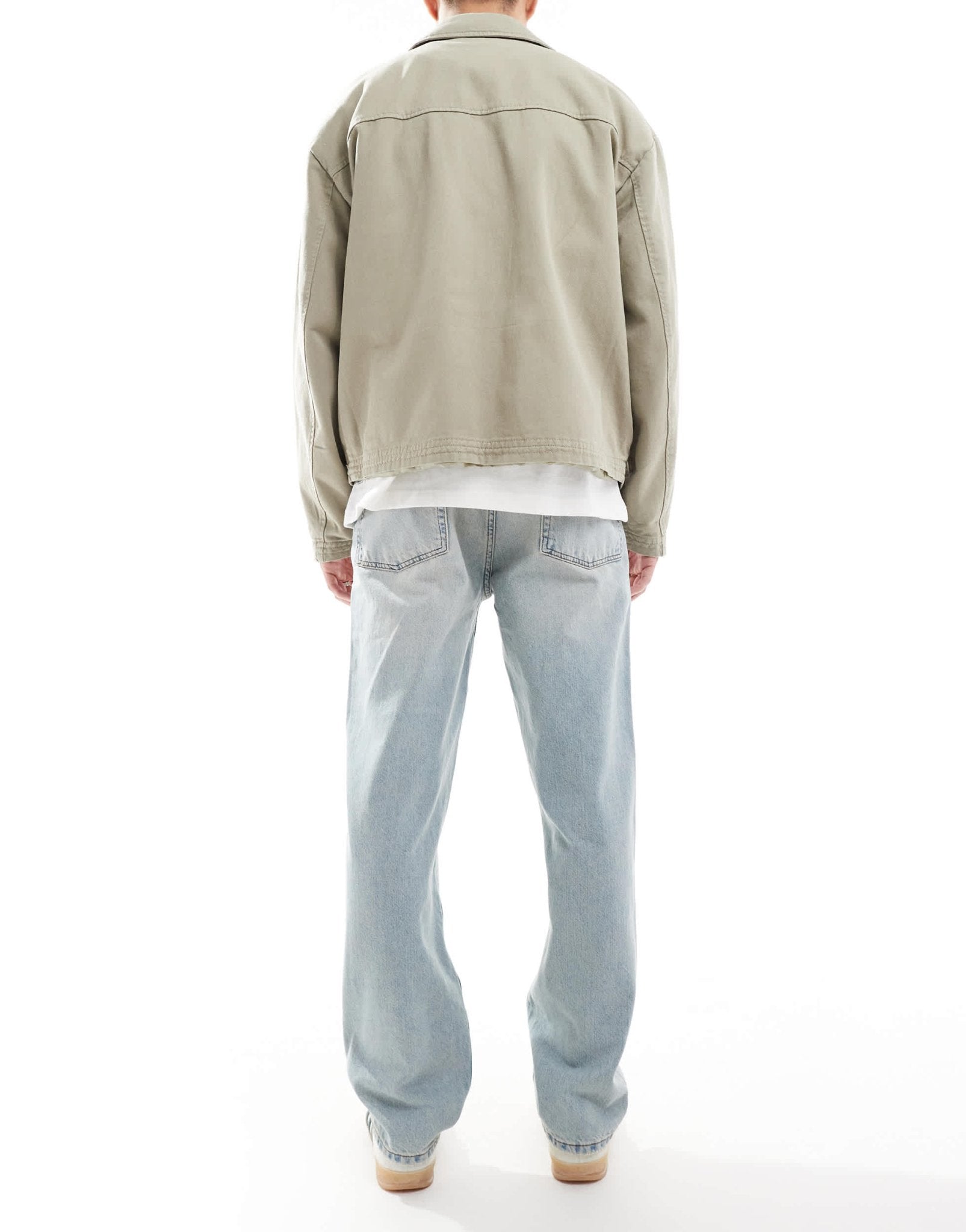 ASOS DESIGN straight leg jeans in light wash blue - ASOS Sample Sale EU Store
