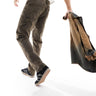 ASOS DESIGN straight leg jeans with carpenter detailing off brown wash