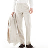 ASOS DESIGN straight with linen suit trouser in stone
