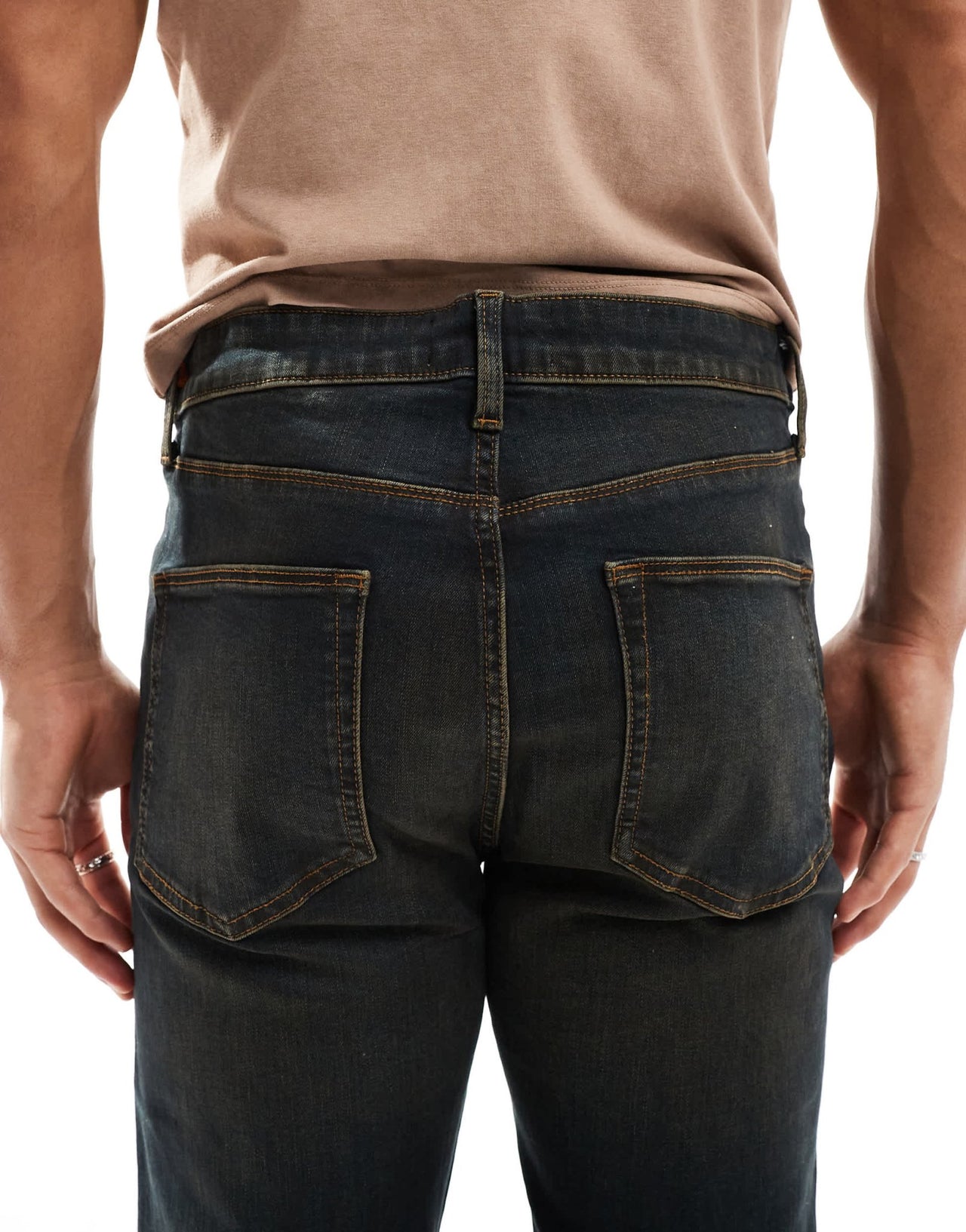 ASOS DESIGN stretch flare jeans in black with brown tint - ASOS Sample Sale EU Store