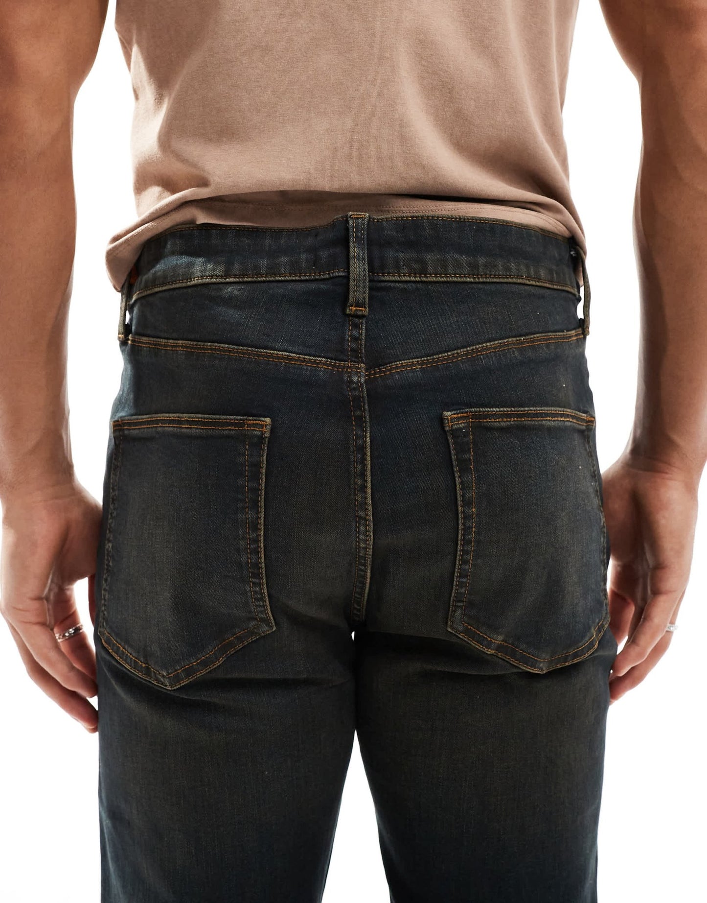 ASOS DESIGN stretch flare jeans in black with brown tint - ASOS Sample Sale EU Store
