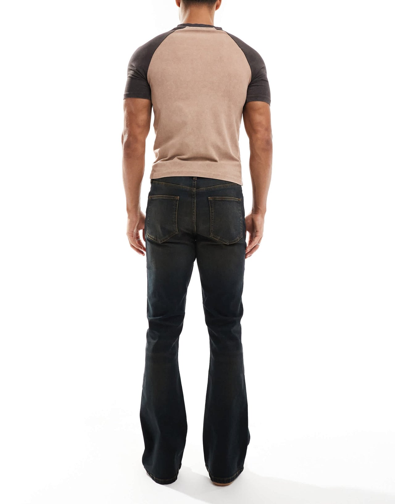 ASOS DESIGN stretch flare jeans in black with brown tint - ASOS Sample Sale EU Store