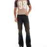 ASOS DESIGN jeans flare elasticizzati in nero con sfumatura marrone
