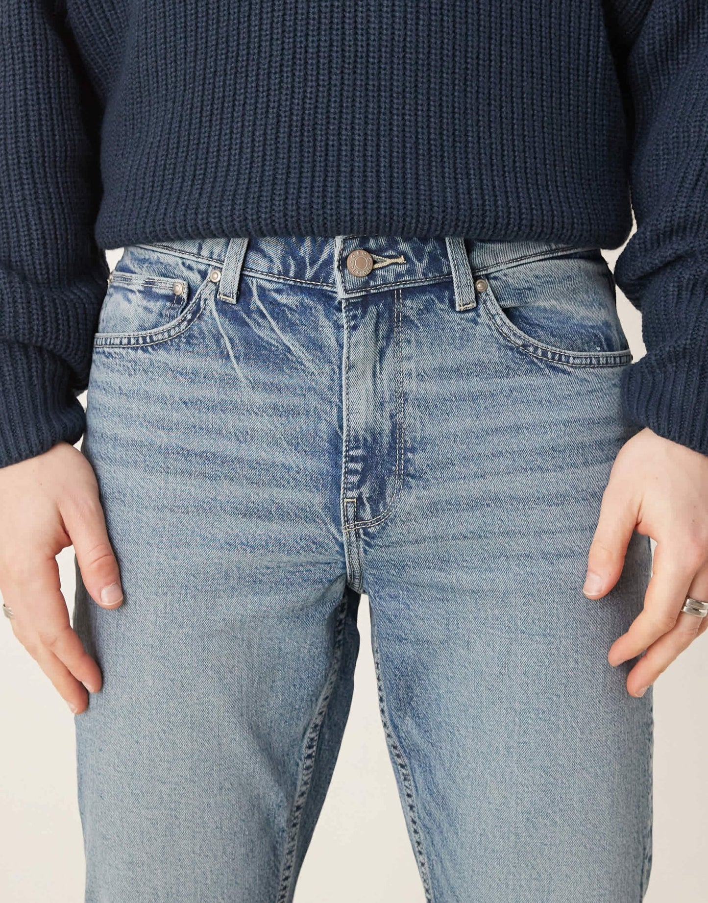 ASOS DESIGN stretch flare jeans in light wash blue - ASOS Sample Sale EU Store