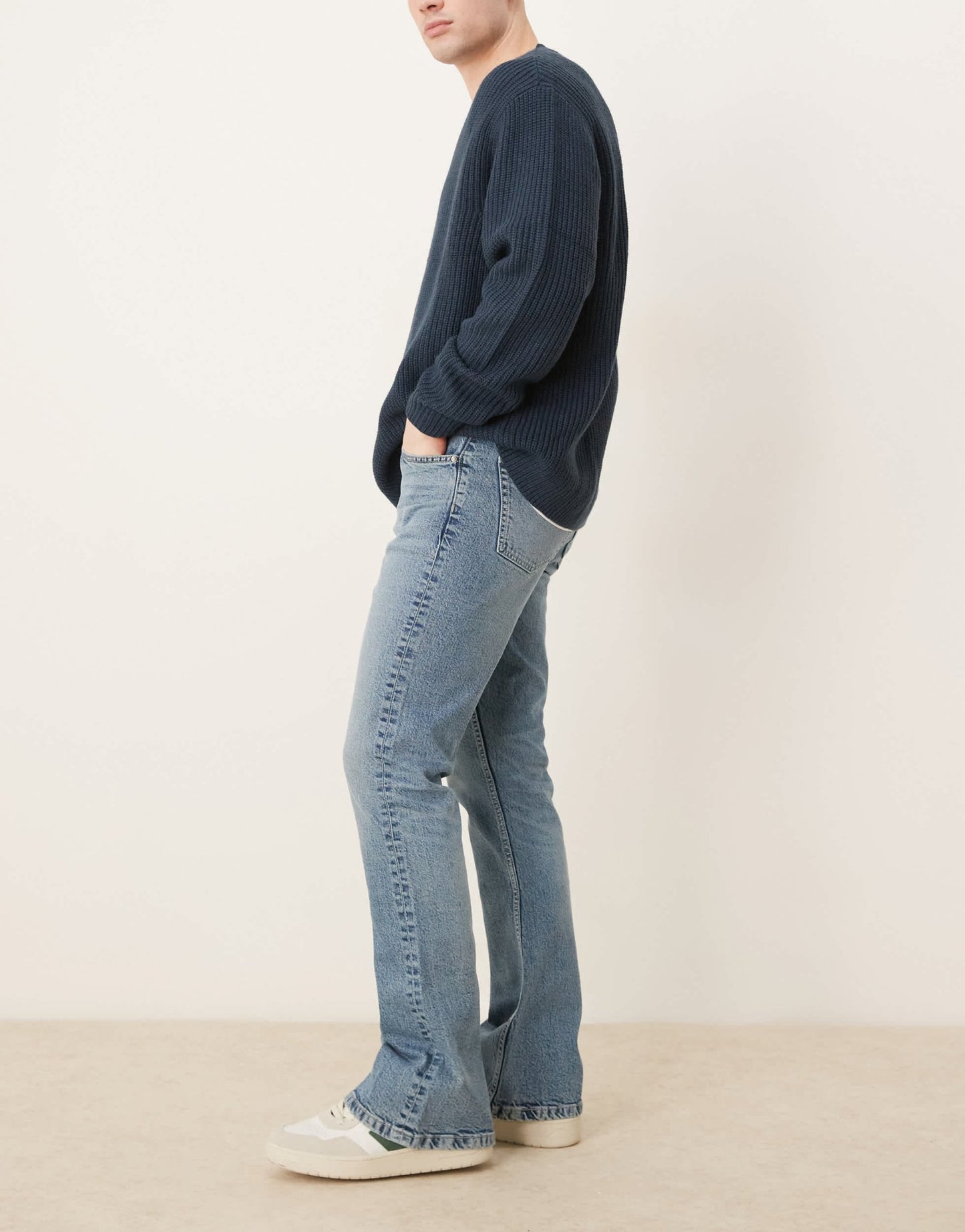 ASOS DESIGN stretch flare jeans in light wash blue - ASOS Sample Sale EU Store