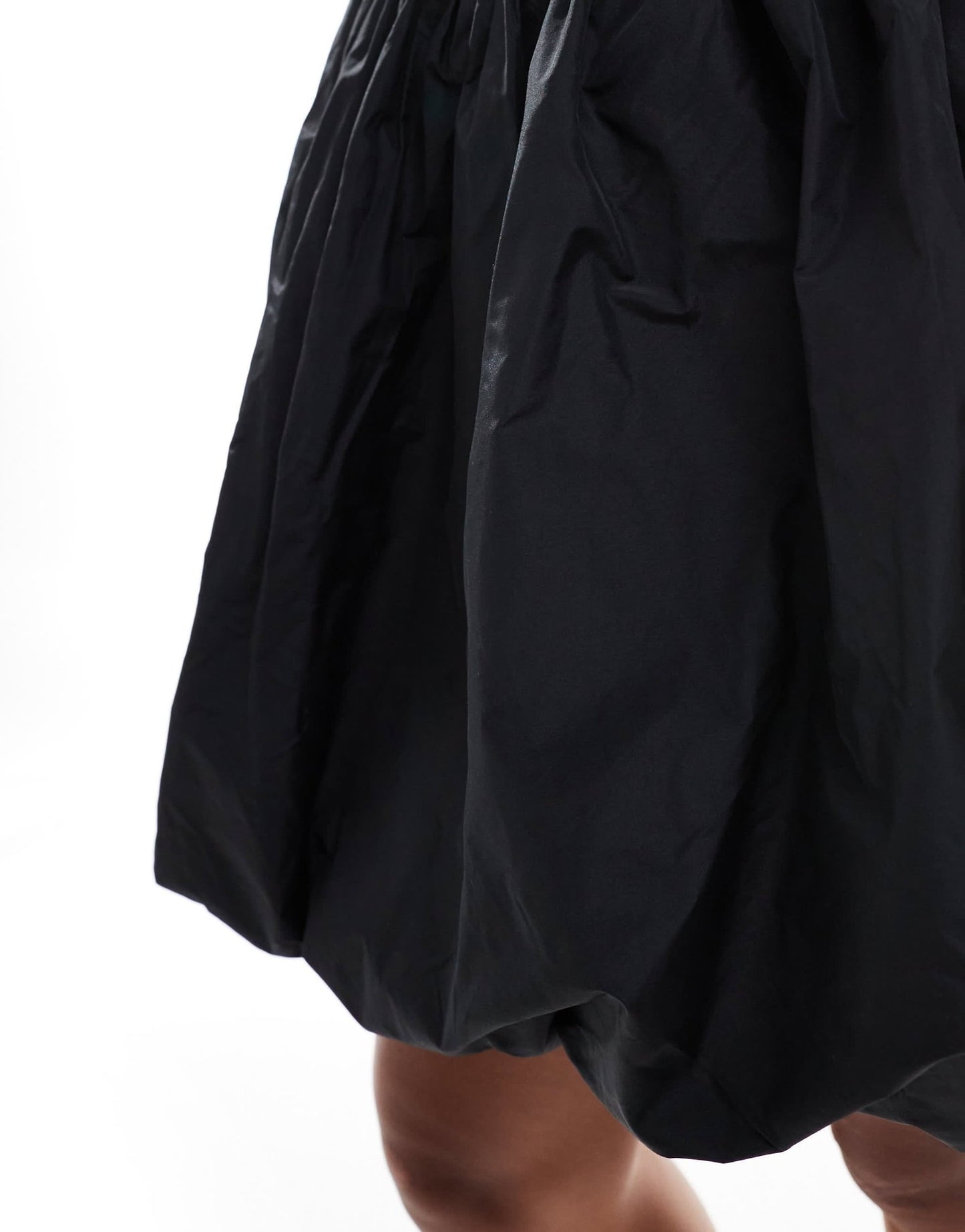 ASOS DESIGN structured scoop neck mini dress with bubble hem in black - ASOS Sample Sale EU Store