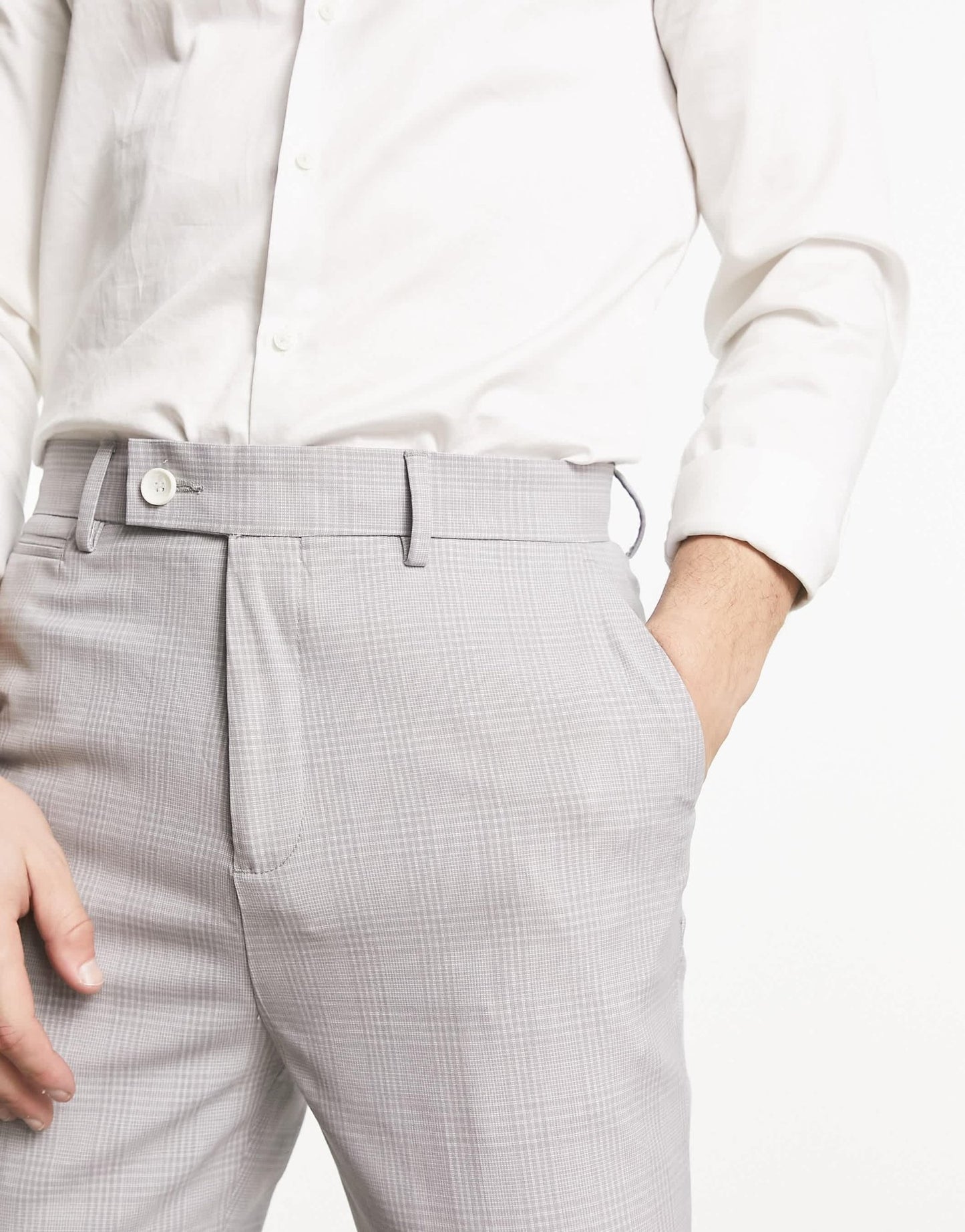 ASOS DESIGN super skinny smart trousers in grey prince of wales check - ASOS Sample Sale EU Store