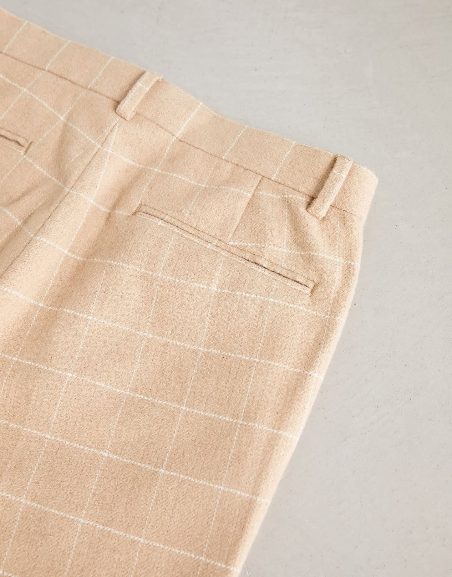 ASOS DESIGN super skinny wool mix smart trousers in camel window check - ASOS Sample Sale EU Store