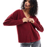 Cardigan oversize boxy super morbido ASOS DESIGN in bordeaux