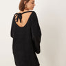 ASOS DESIGN supersoft fluffy slouchy mini jumper dress in black