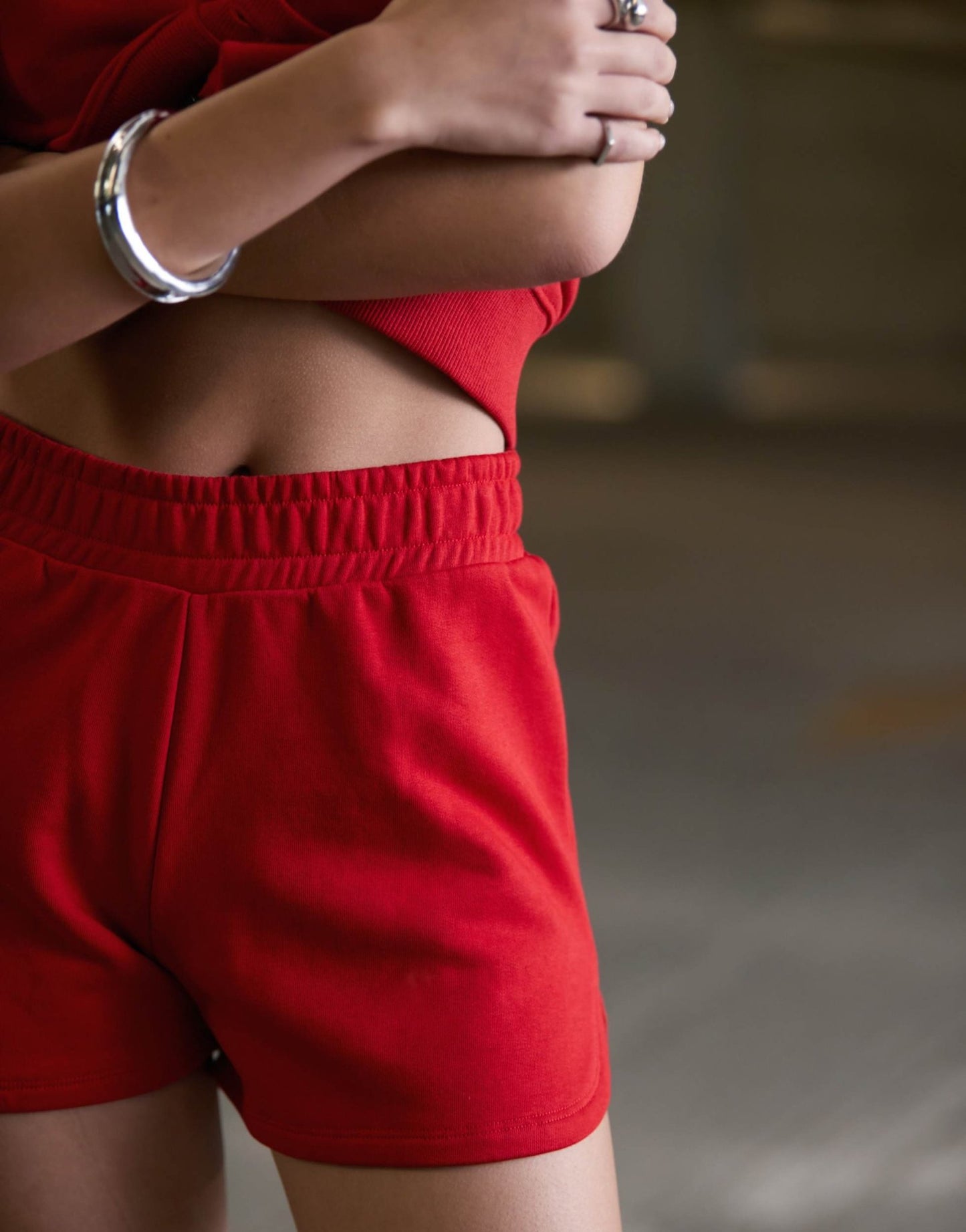 ASOS DESIGN sweat runner shorts in red - ASOS Sample Sale EU Store
