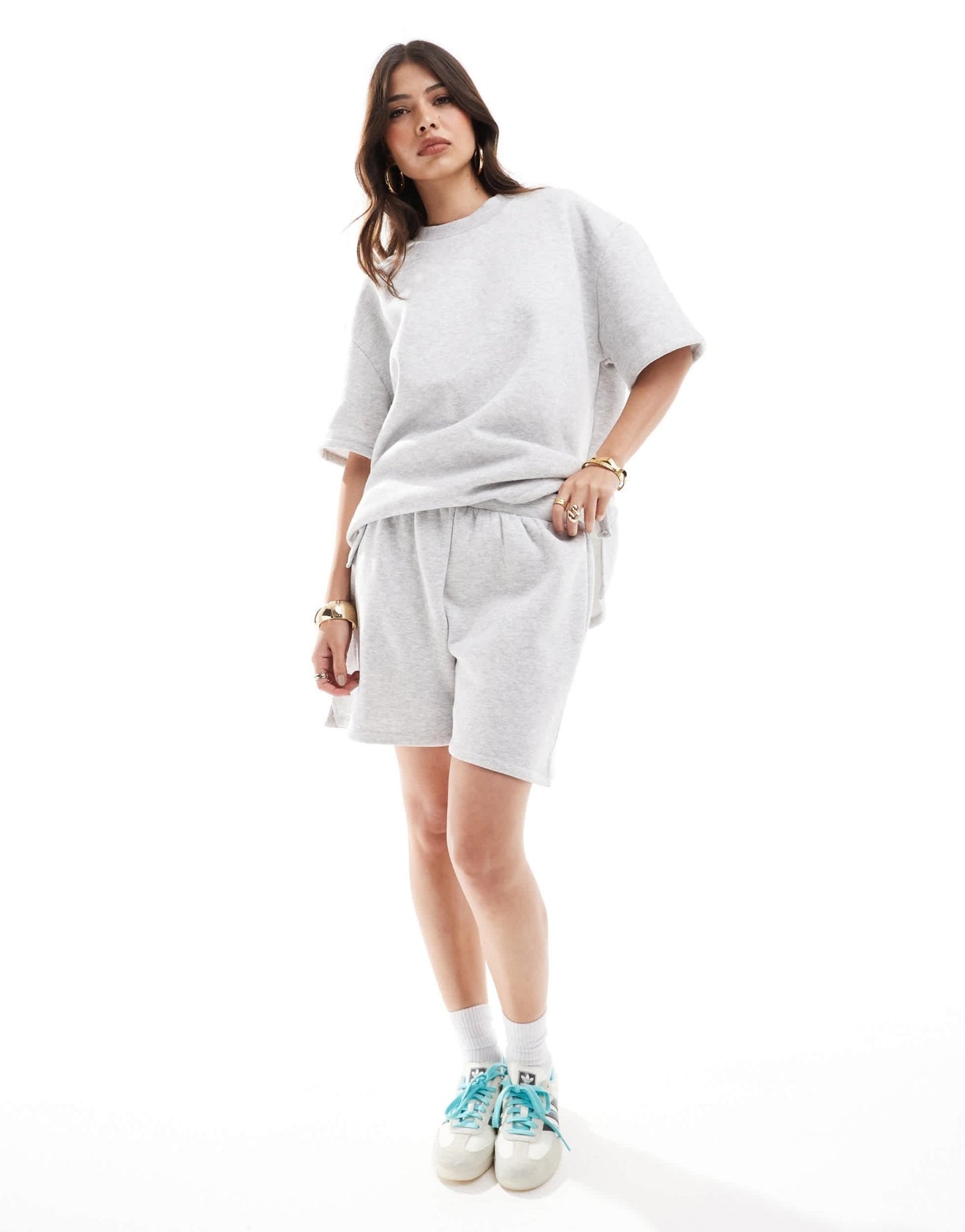 ASOS DESIGN sweat shorts co - ord in grey marl - ASOS Sample Sale EU Store