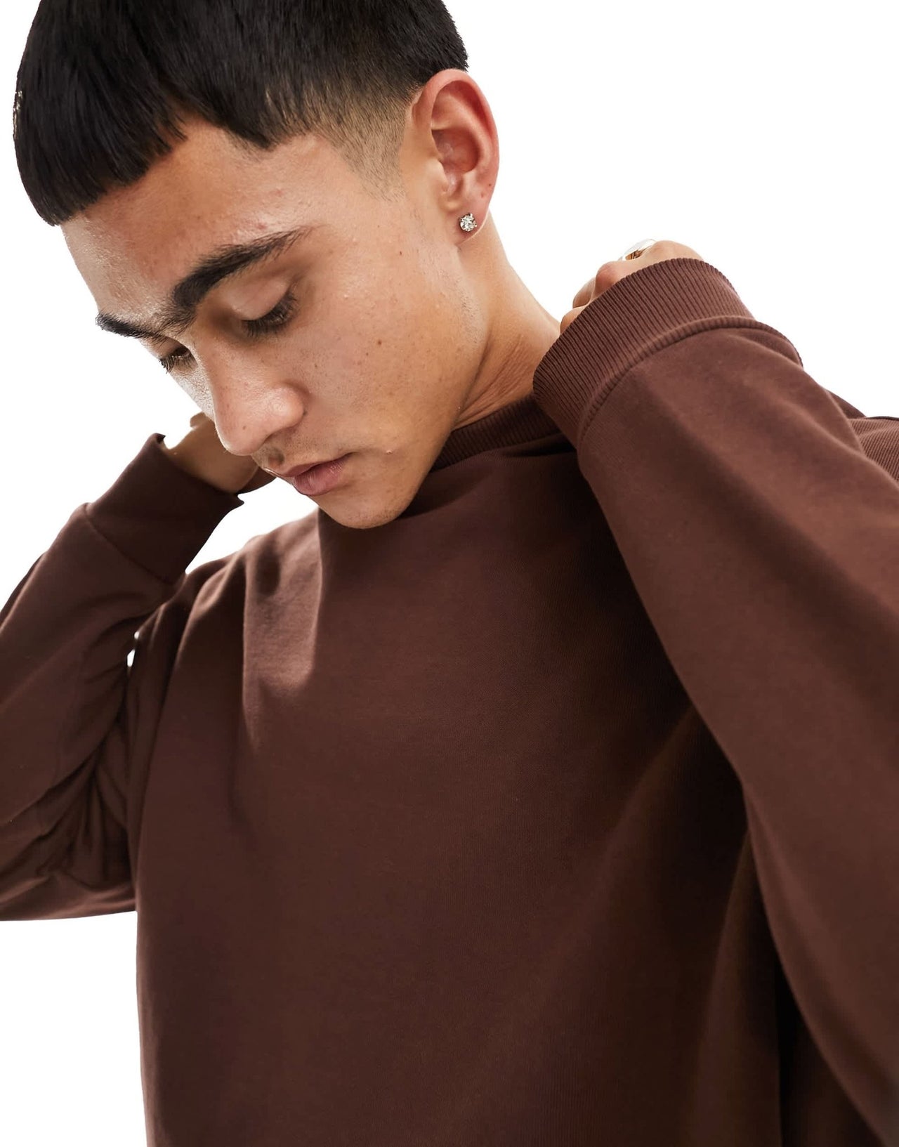 ASOS DESIGN sweatshirt in brown with spine print - ASOS Sample Sale EU Store