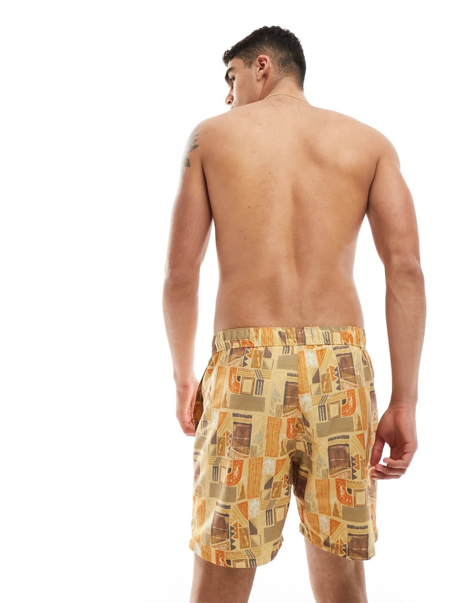 ASOS DESIGN swim shorts in mid length in vintage Aztec print - ASOS Sample Sale EU Store