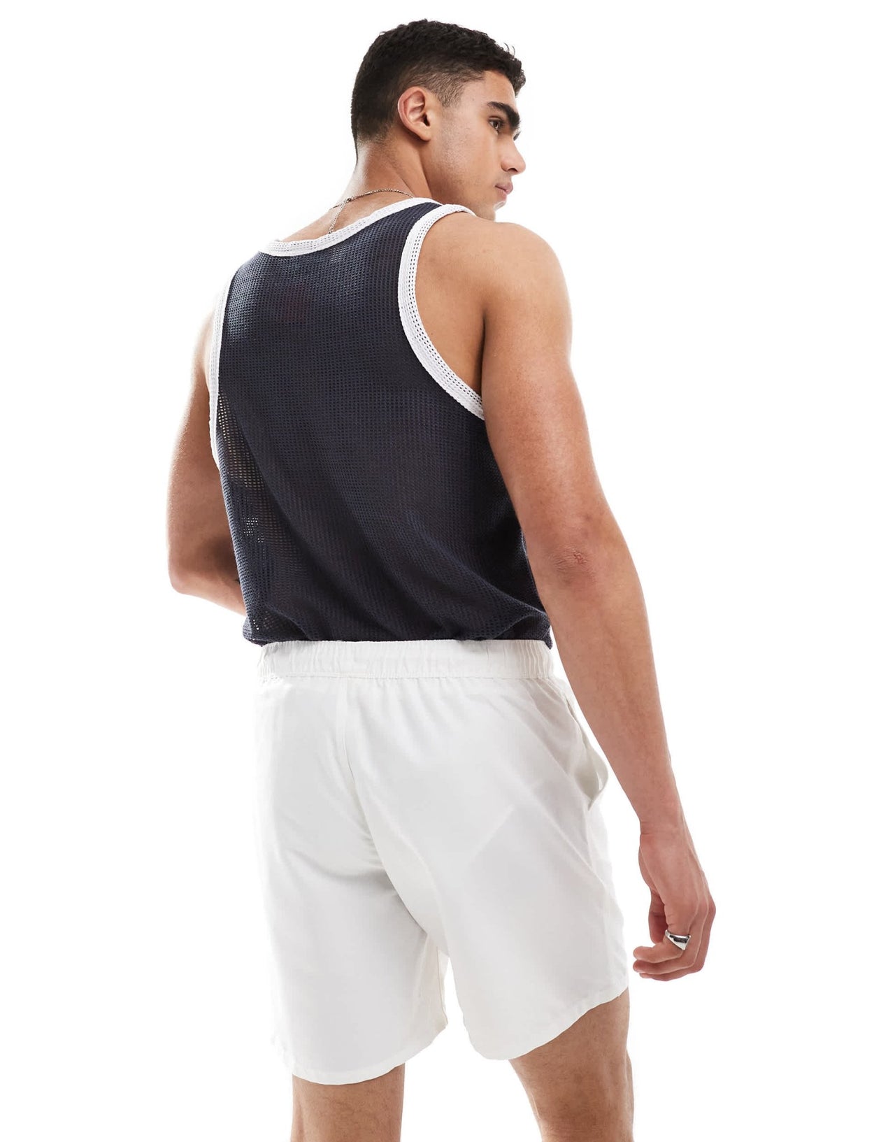 ASOS DESIGN swim shorts in mid length in white - ASOS Sample Sale EU Store
