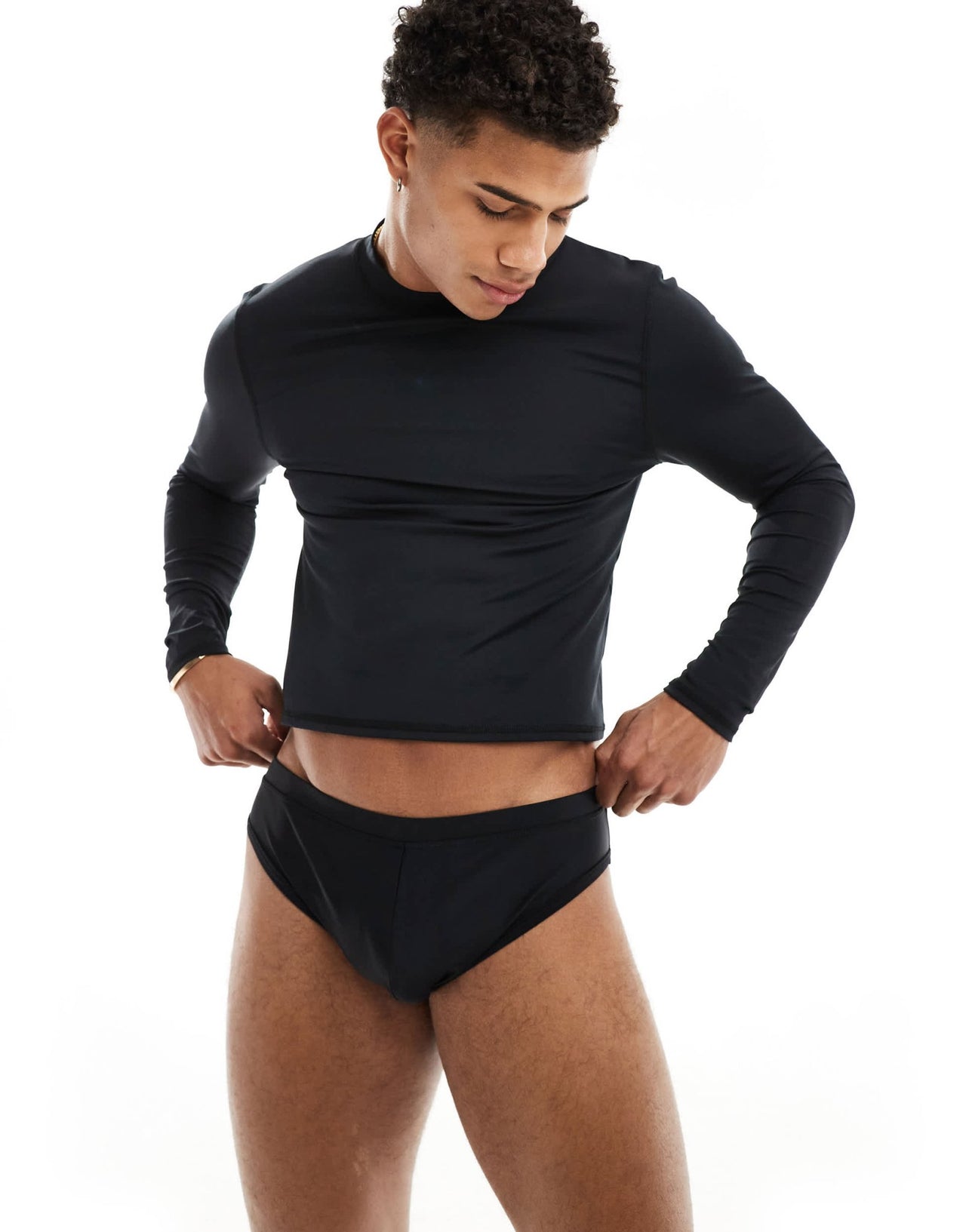 ASOS DESIGN swim top in black - ASOS Sample Sale EU Store