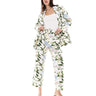 ASOS DESIGN tailored belted trouser with linen in floral print