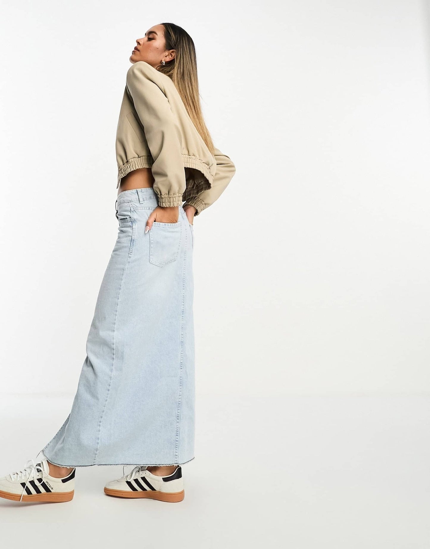 ASOS DESIGN tailored bomber jacket with strong shoulder in camel - ASOS Sample Sale EU Store