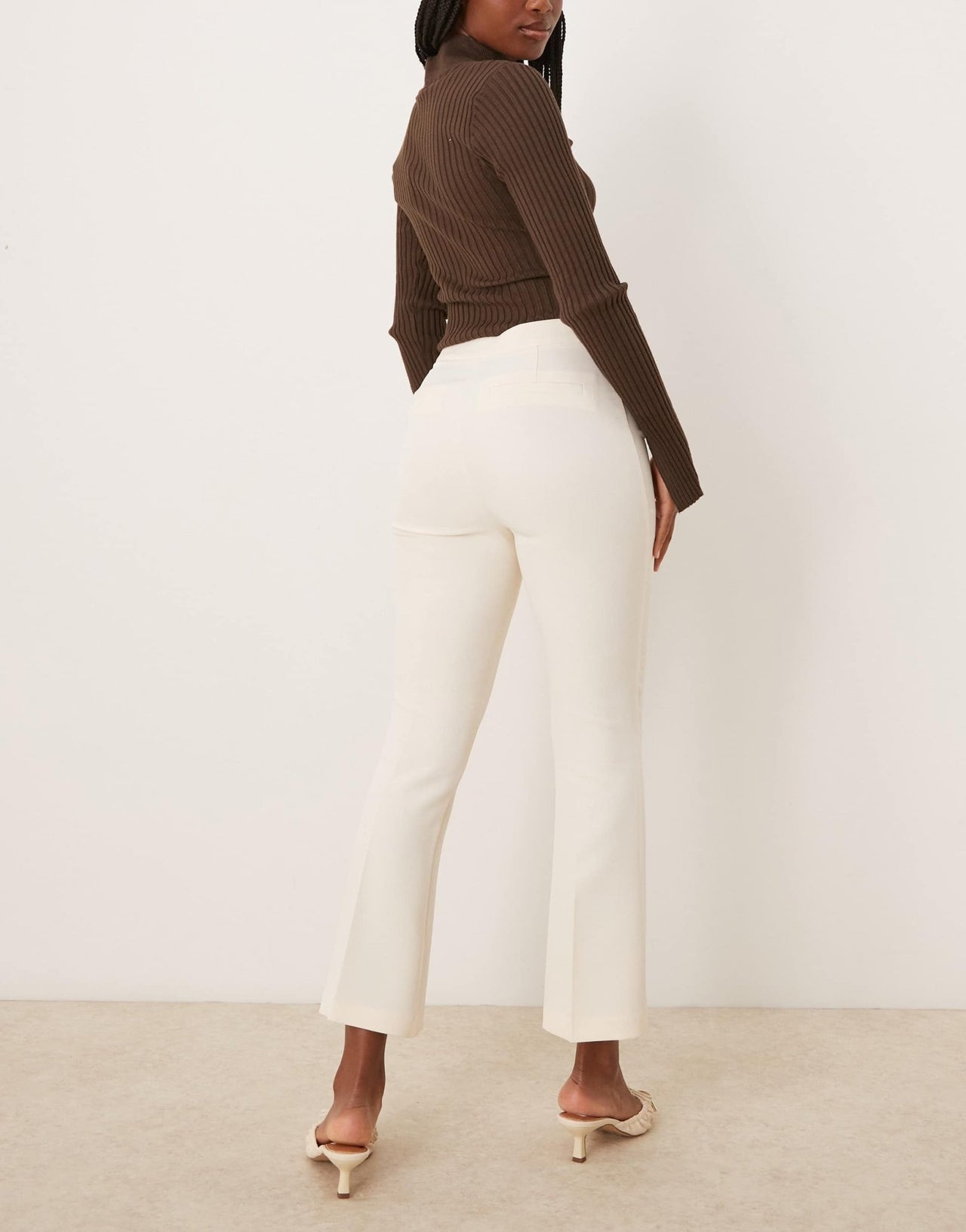 ASOS DESIGN tailored kick flare trousers in buttermilk - ASOS Sample Sale EU Store