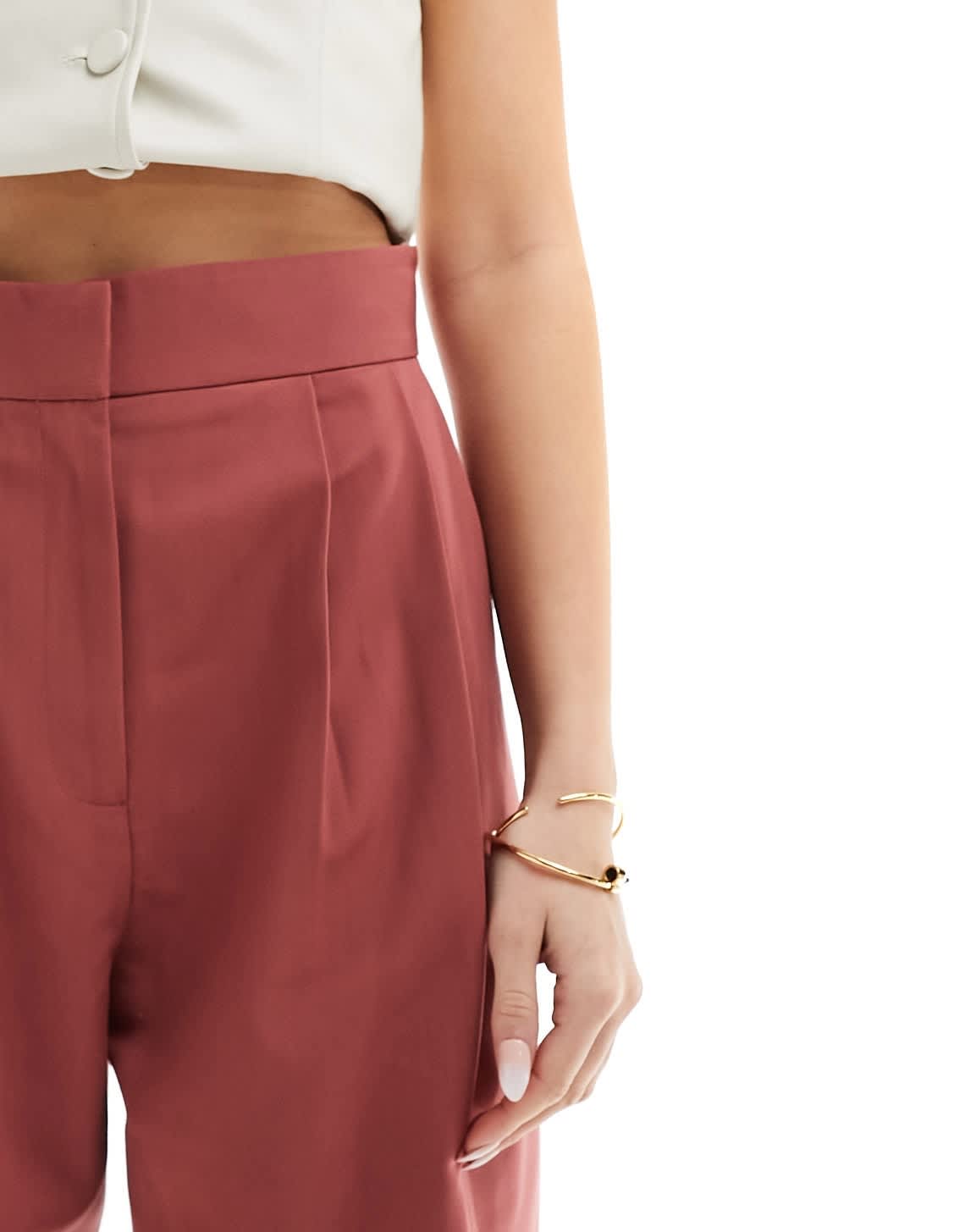 ASOS DESIGN tailored longline short in rust - ASOS Sample Sale EU Store