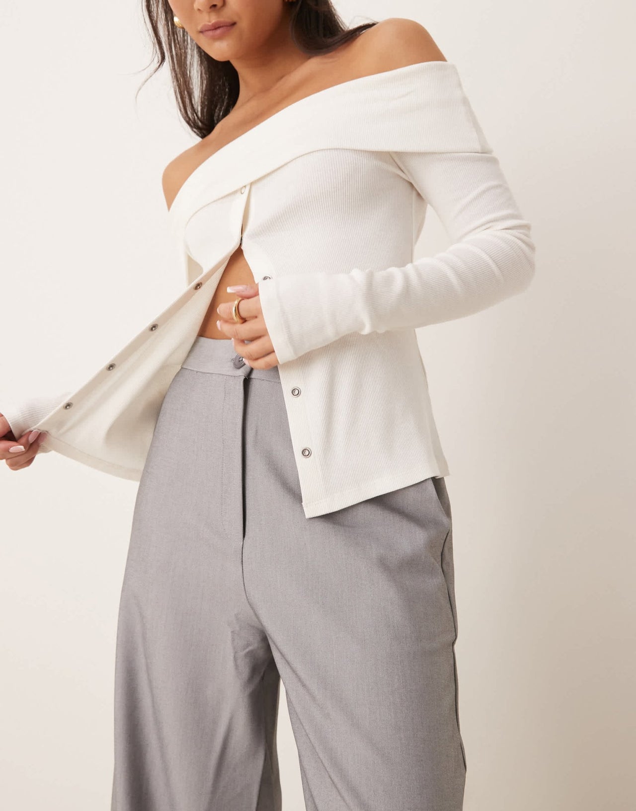 ASOS DESIGN tailored relaxed straight leg trousers in grey - ASOS Sample Sale EU Store