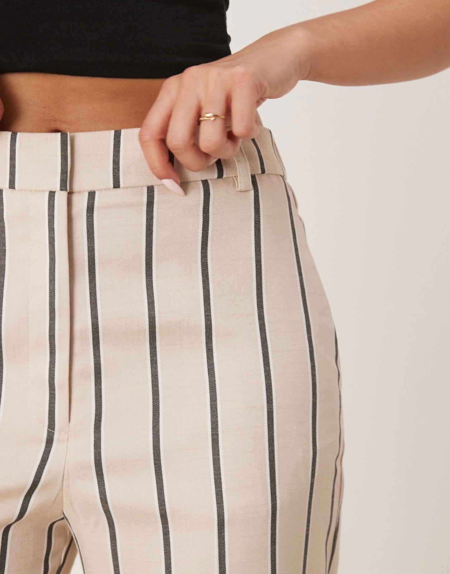 ASOS DESIGN tailored relaxed trouser in stone stripe co - ord - ASOS Sample Sale EU Store