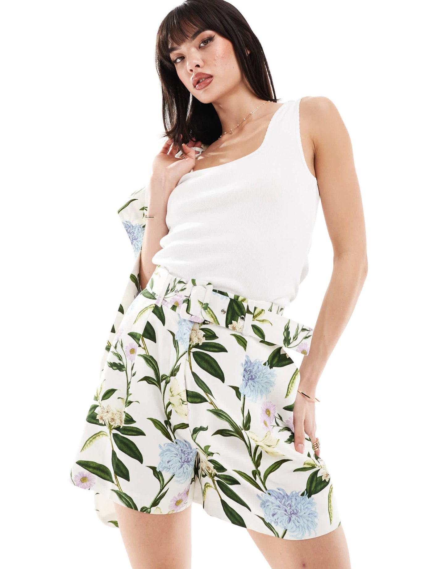 ASOS DESIGN tailored short with linen in floral print - ASOS Sample Sale EU Store