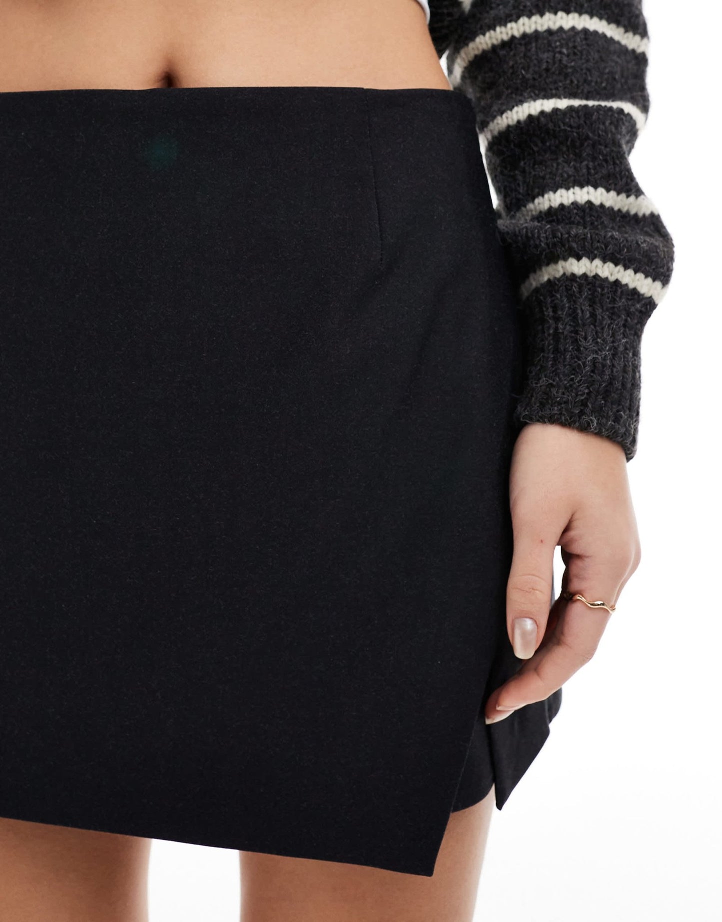 ASOS DESIGN tailored wrap mini skort in black - ASOS Sample Sale EU Store