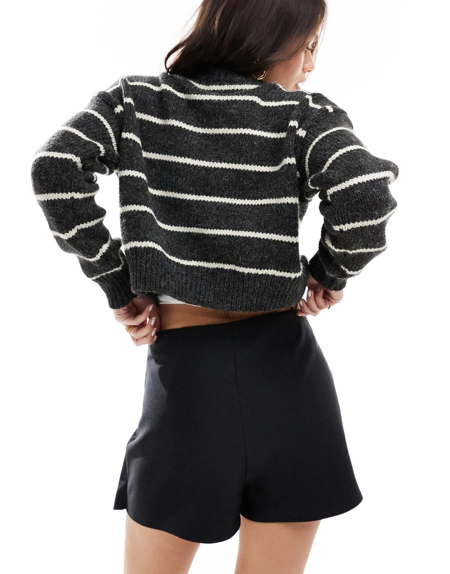 ASOS DESIGN tailored wrap mini skort in black - ASOS Sample Sale EU Store