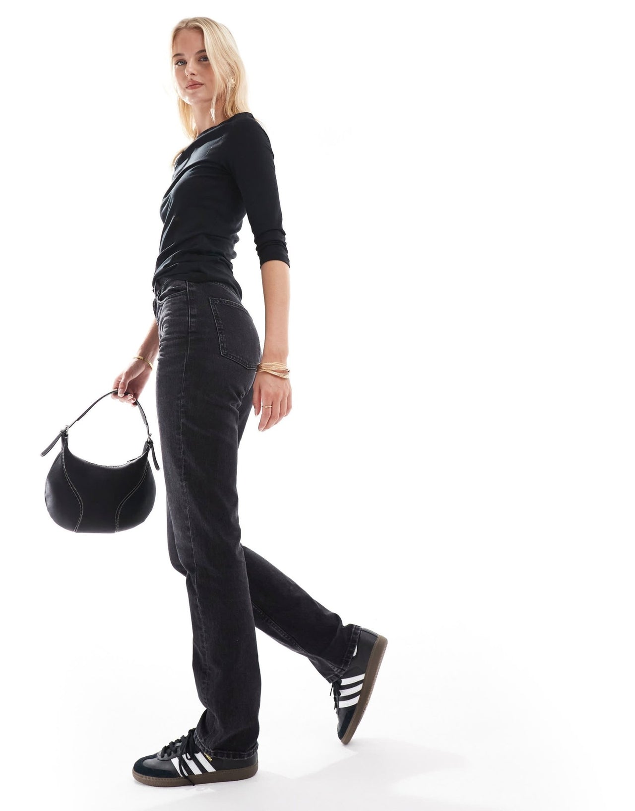 ASOS DESIGN Tall 90s straight jeans in washed black - ASOS Sample Sale EU Store