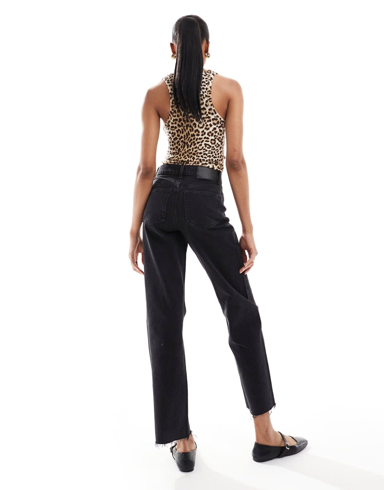 ASOS DESIGN Tall ankle grazer straight leg jean in black - BLACK - ASOS Sample Sale EU Store