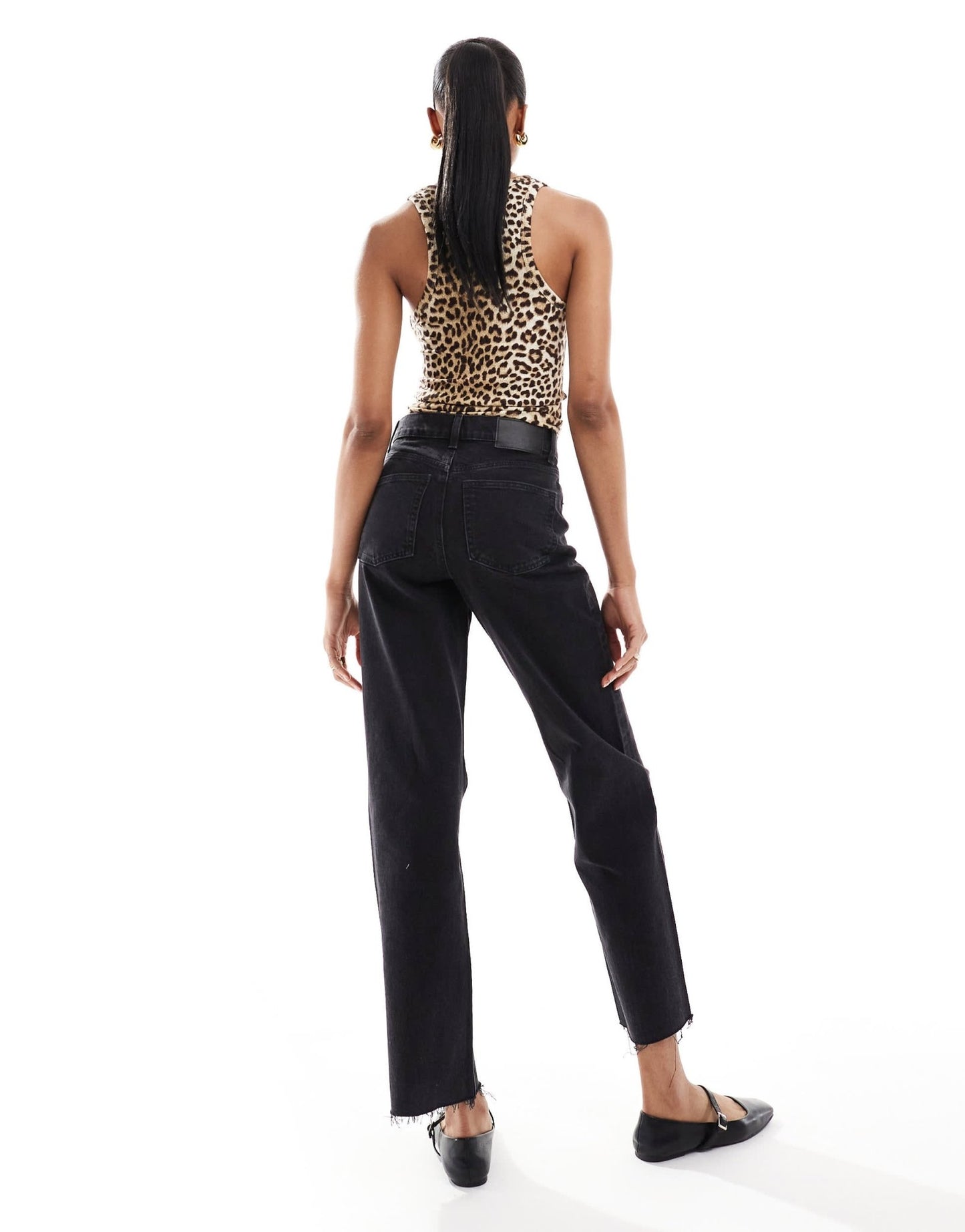 ASOS DESIGN Tall ankle grazer straight leg jean in black - BLACK - ASOS Sample Sale EU Store