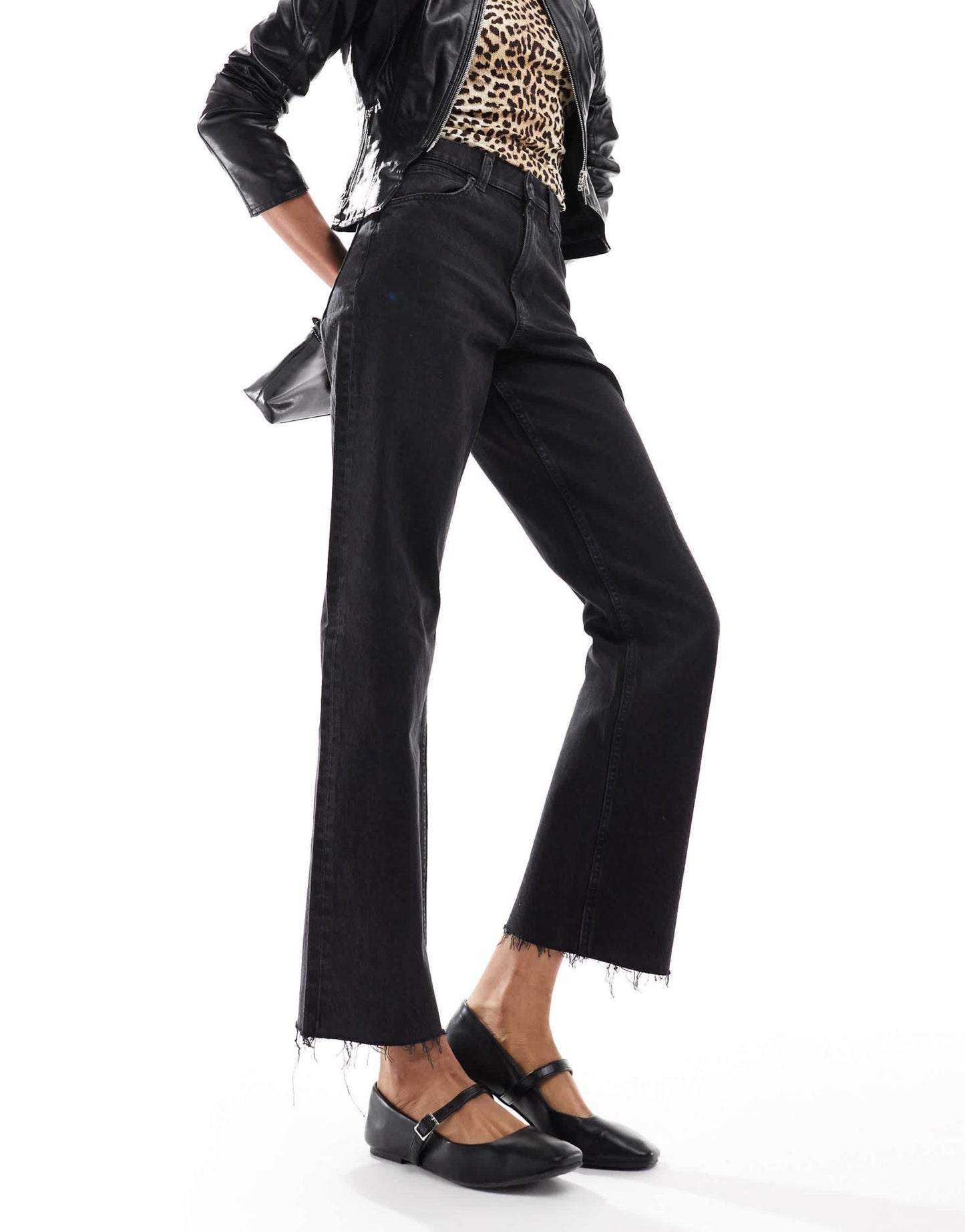 ASOS DESIGN Tall ankle grazer straight leg jean in black - BLACK - ASOS Sample Sale EU Store