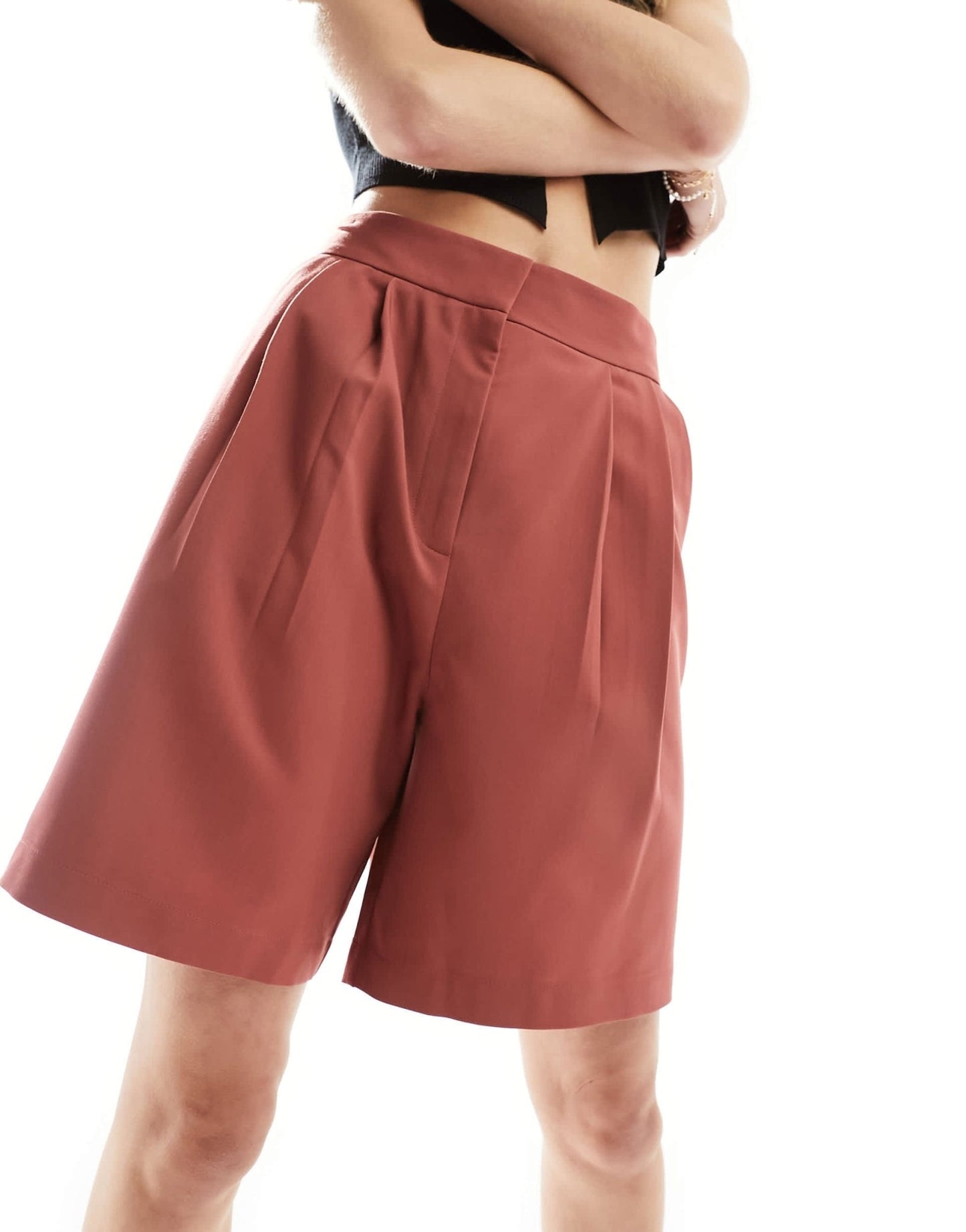 ASOS DESIGN Tall tailored longline short in rust - ASOS Sample Sale EU Store