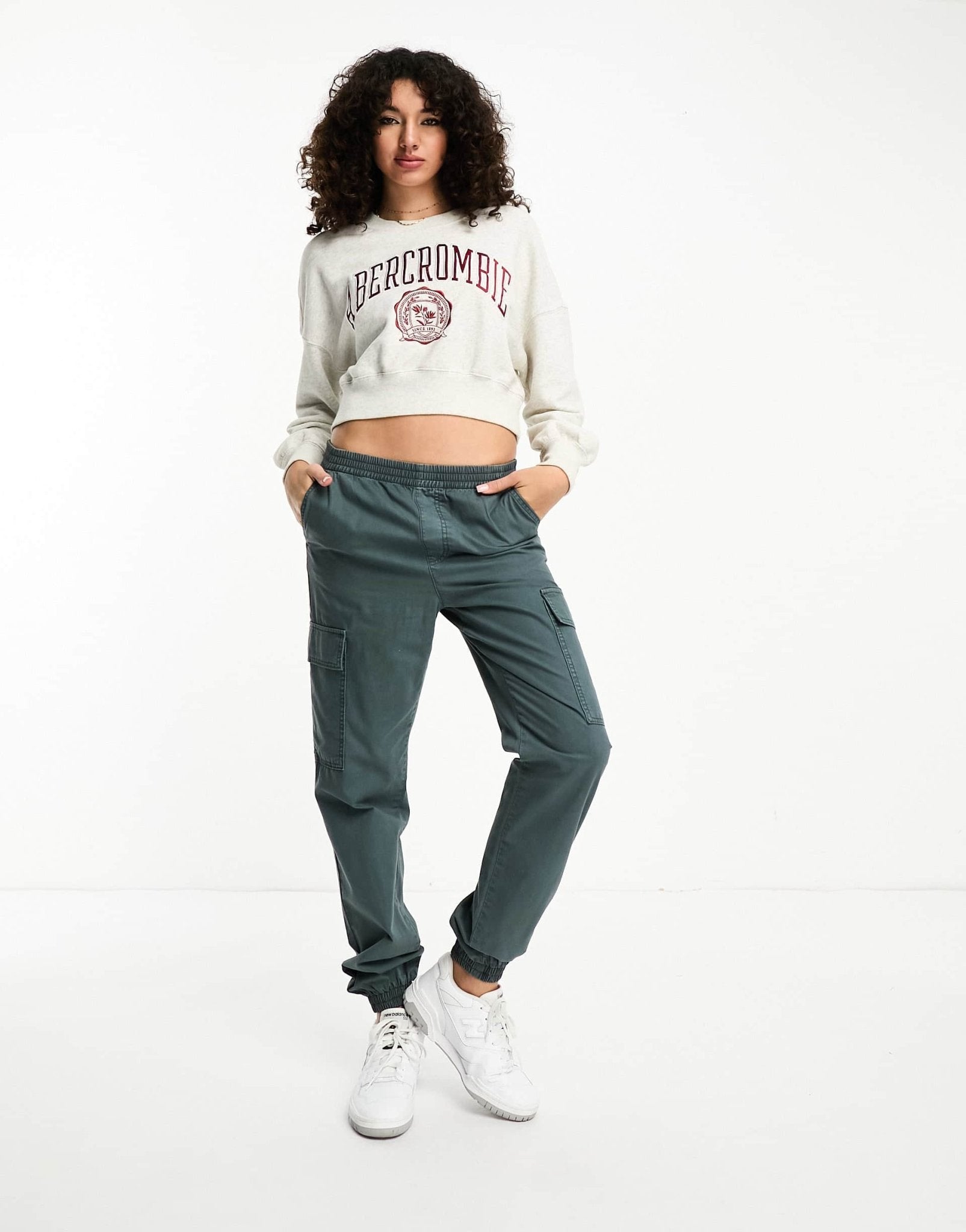 ASOS DESIGN Tall washed cargo trouser with cuff hem in petrol blue - ASOS Sample Sale EU Store