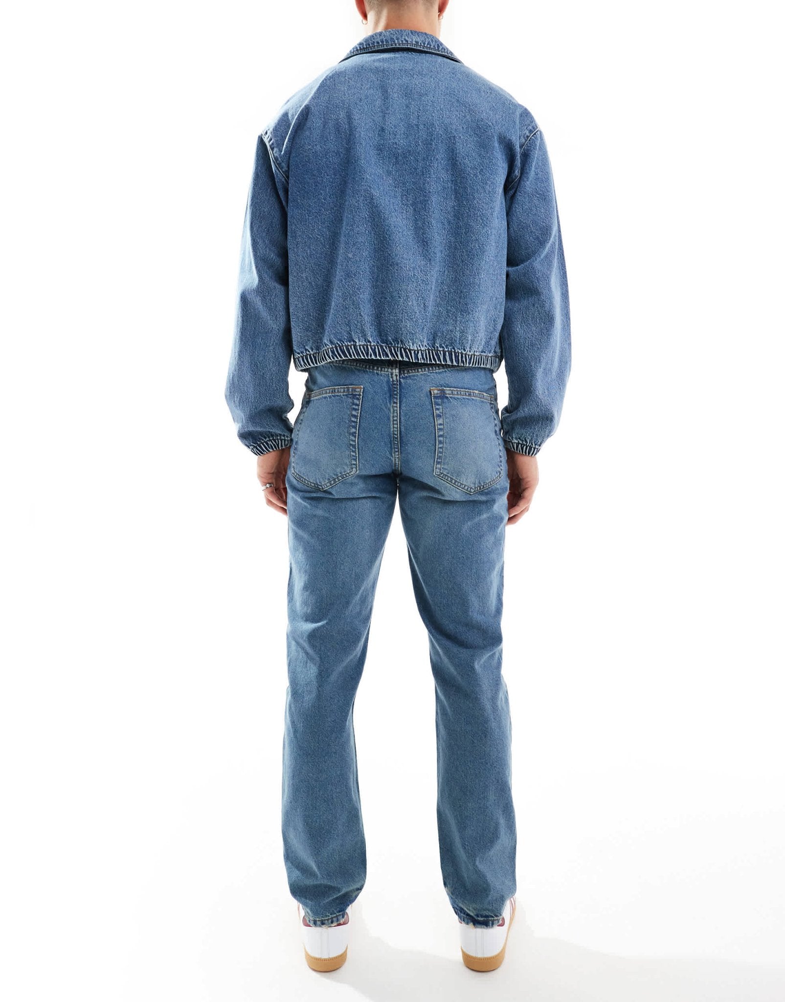ASOS DESIGN tapered fit jeans in mid wash blue - ASOS Sample Sale EU Store