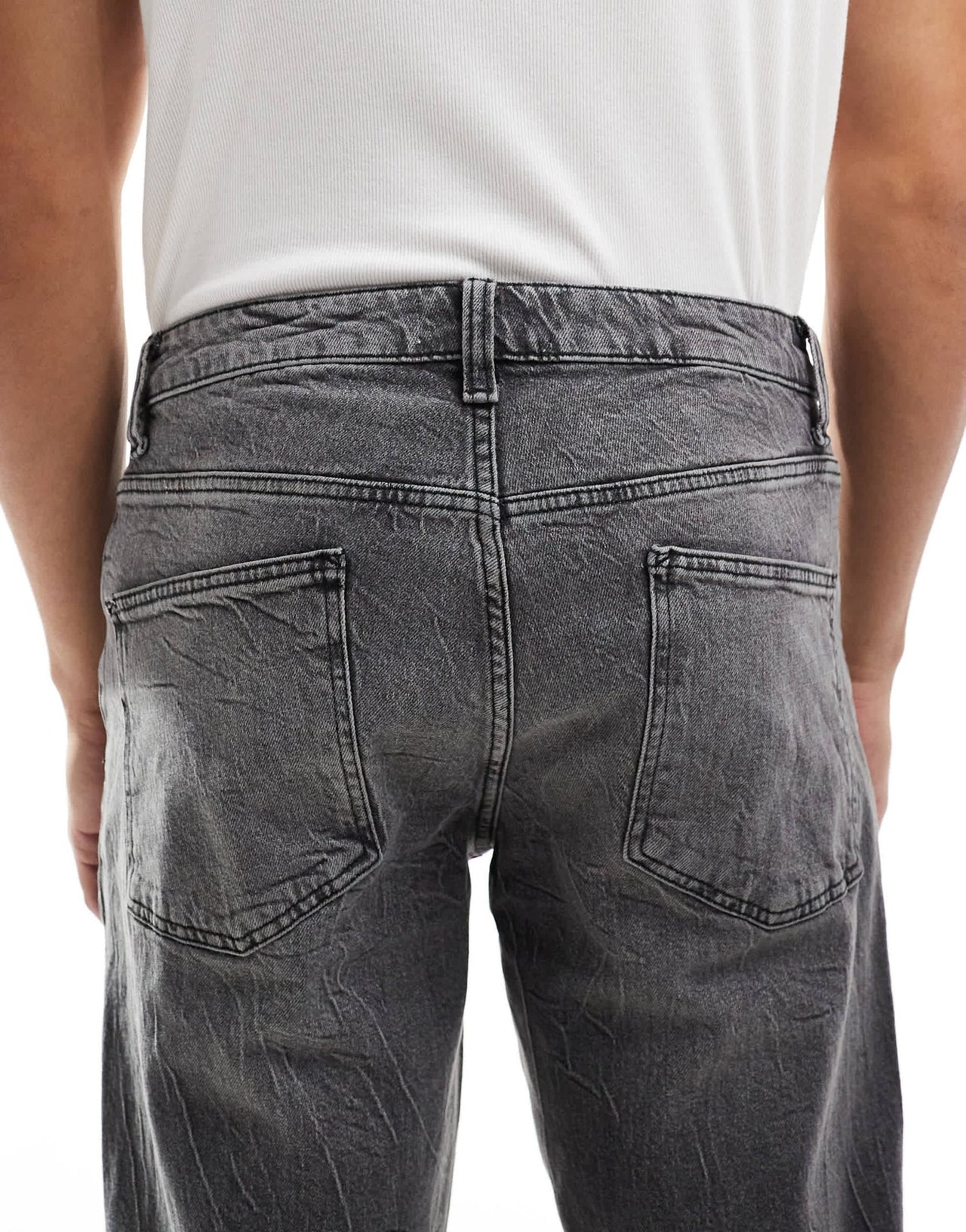 ASOS DESIGN tapered fit jeans with stretch in washed grey - ASOS Sample Sale EU Store
