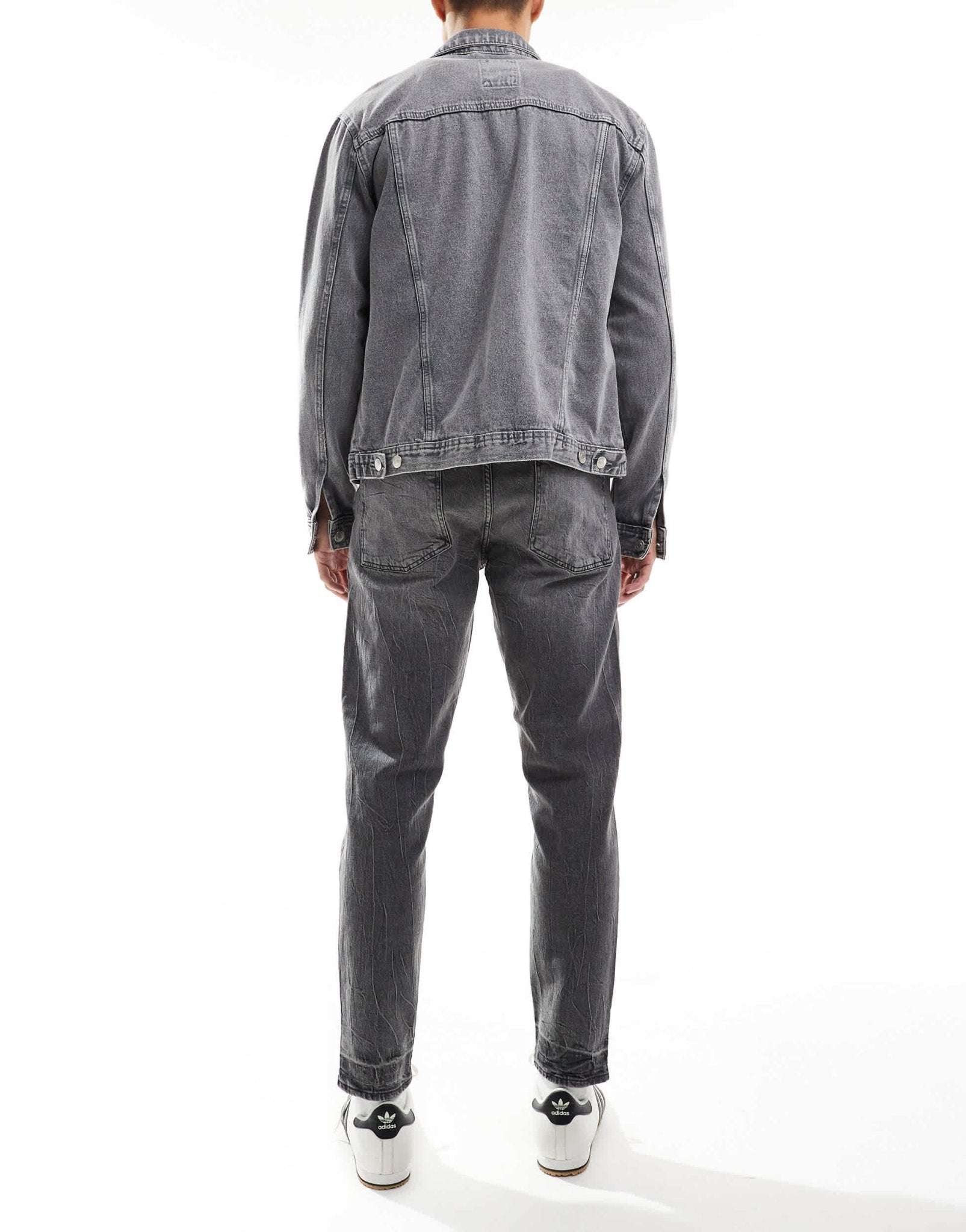 ASOS DESIGN tapered fit jeans with stretch in washed grey - ASOS Sample Sale EU Store