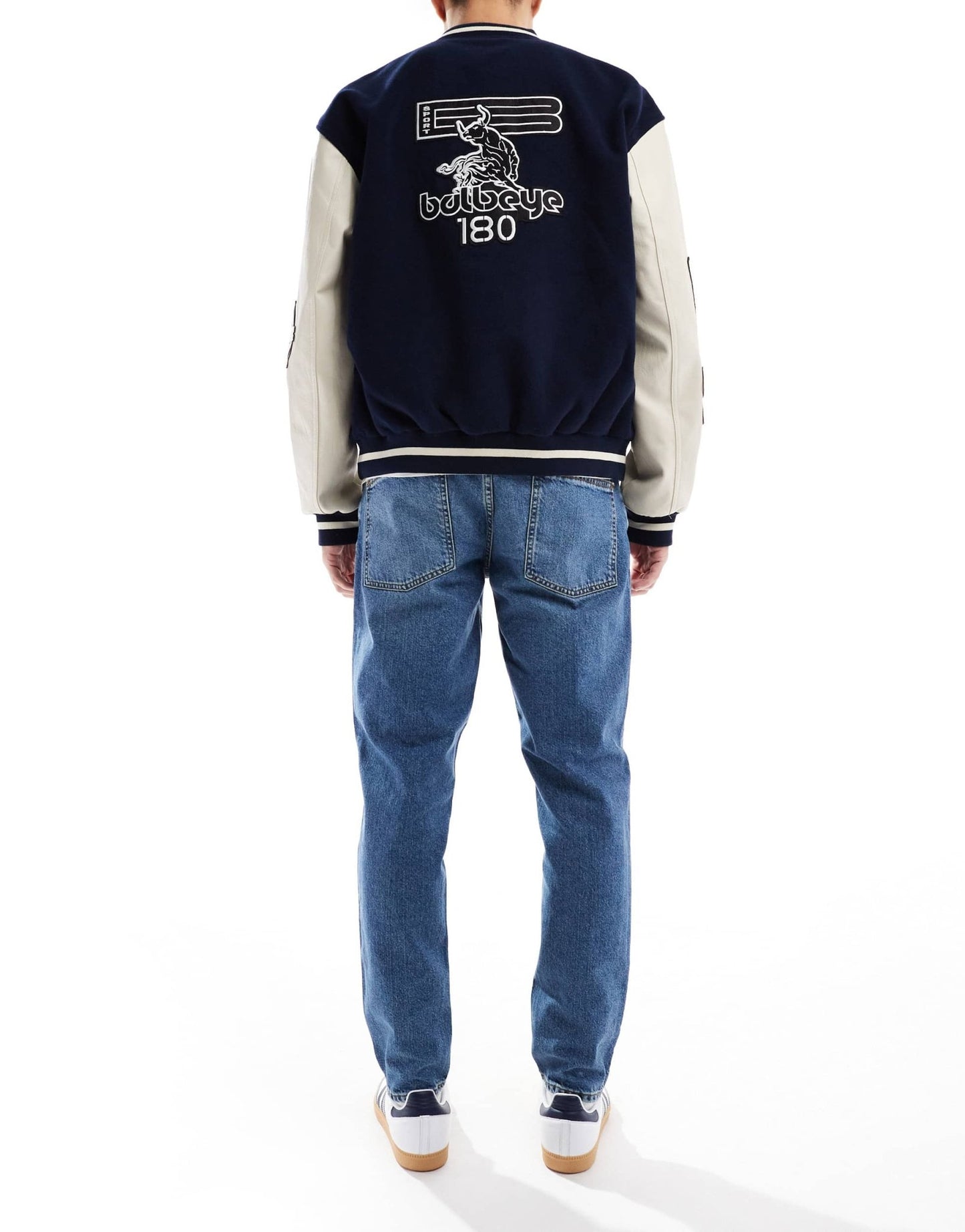 ASOS DESIGN tapered jeans in tinted dark wash blue - ASOS Sample Sale EU Store