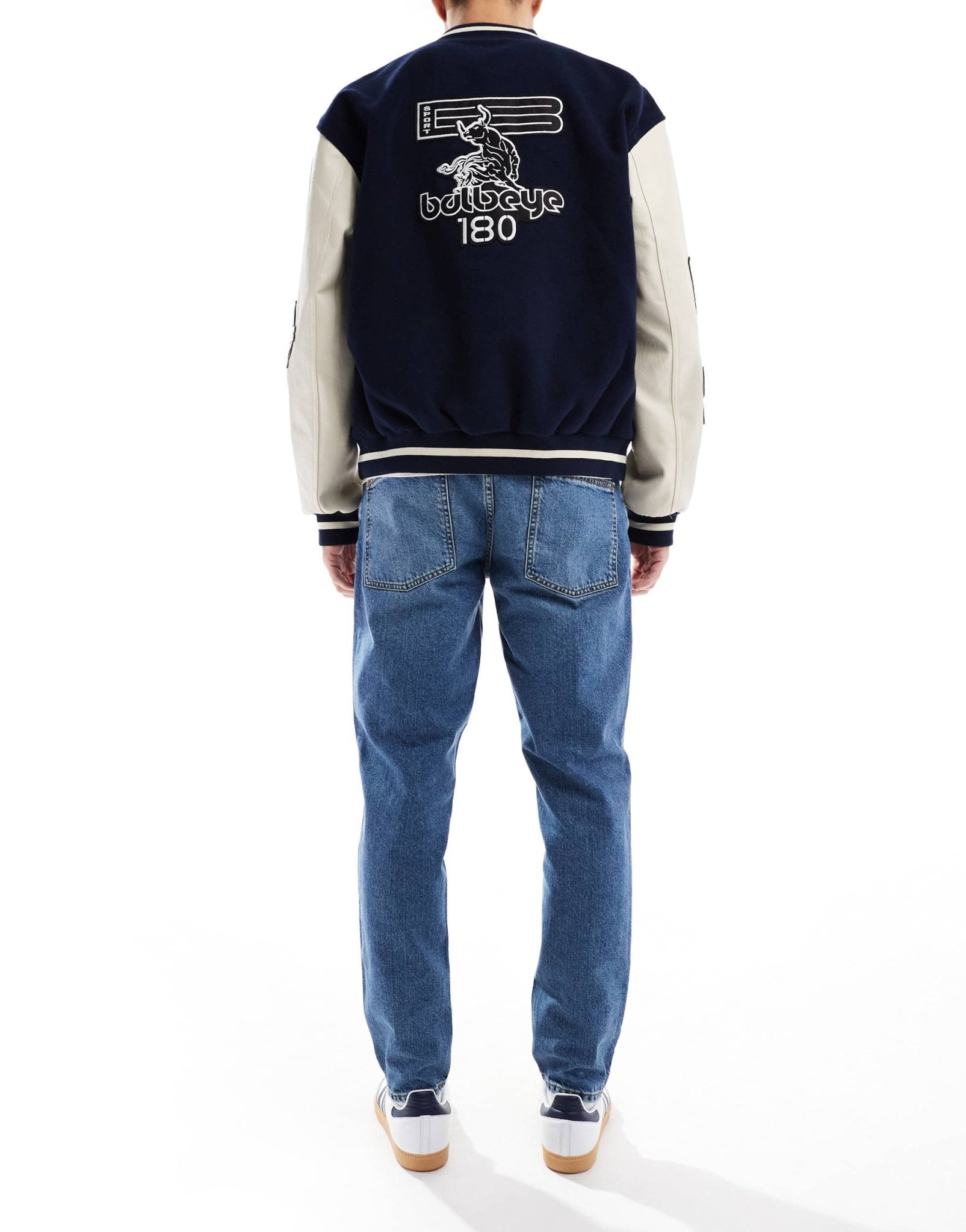 ASOS DESIGN tapered jeans in tinted dark wash blue - ASOS Sample Sale EU Store