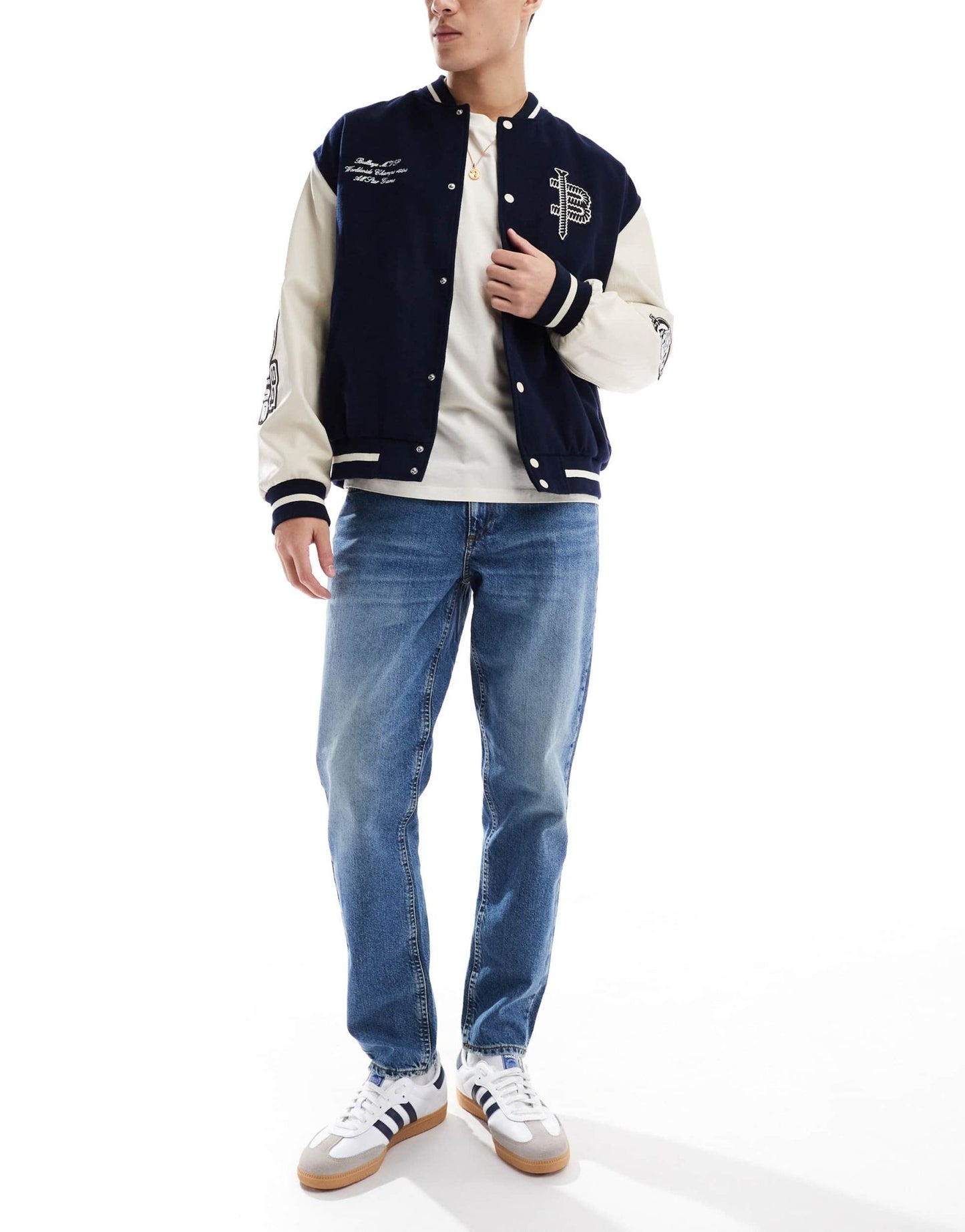 ASOS DESIGN tapered jeans in tinted dark wash blue - ASOS Sample Sale EU Store