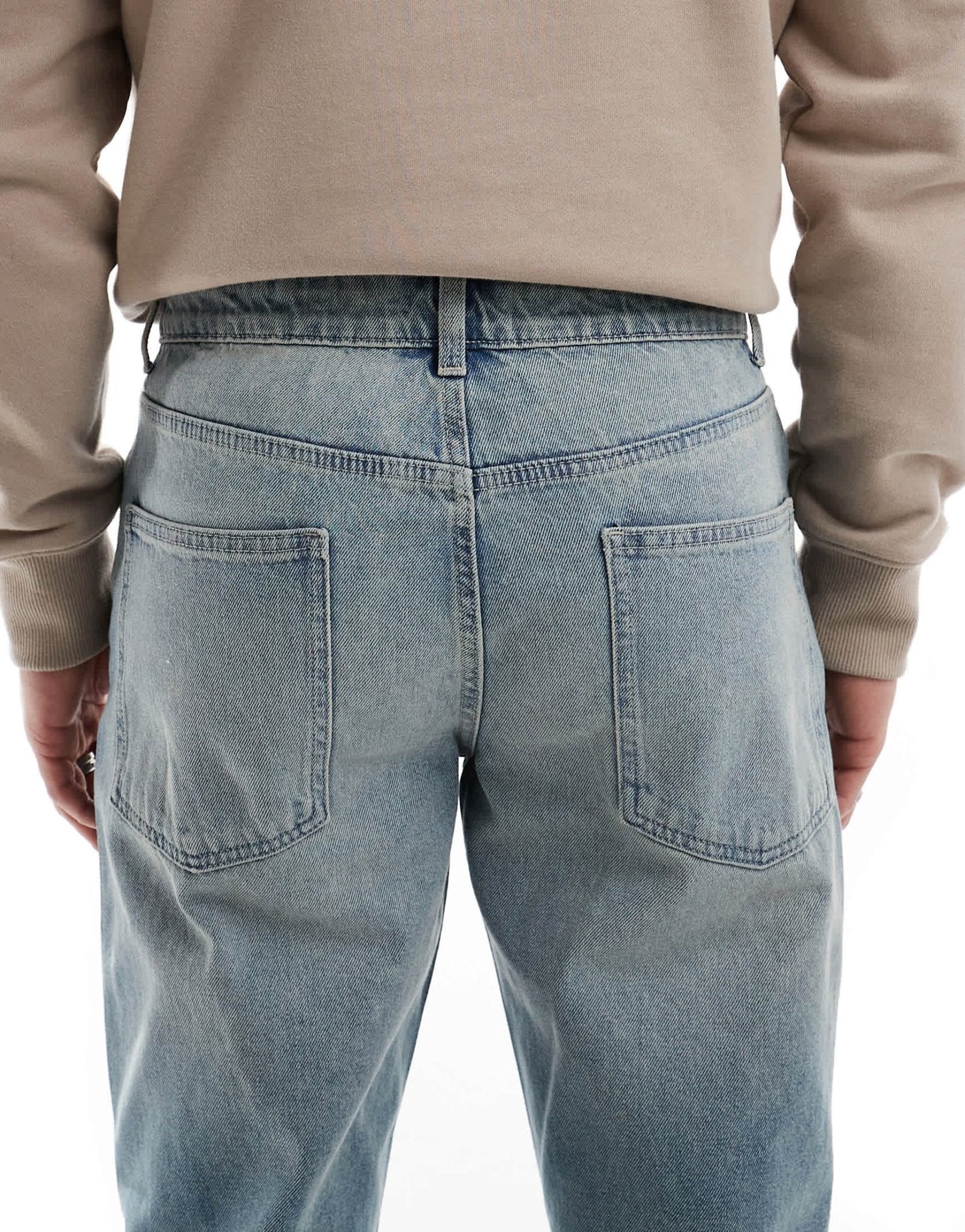 ASOS DESIGN tapered jeans with in light wash blue - ASOS Sample Sale EU Store