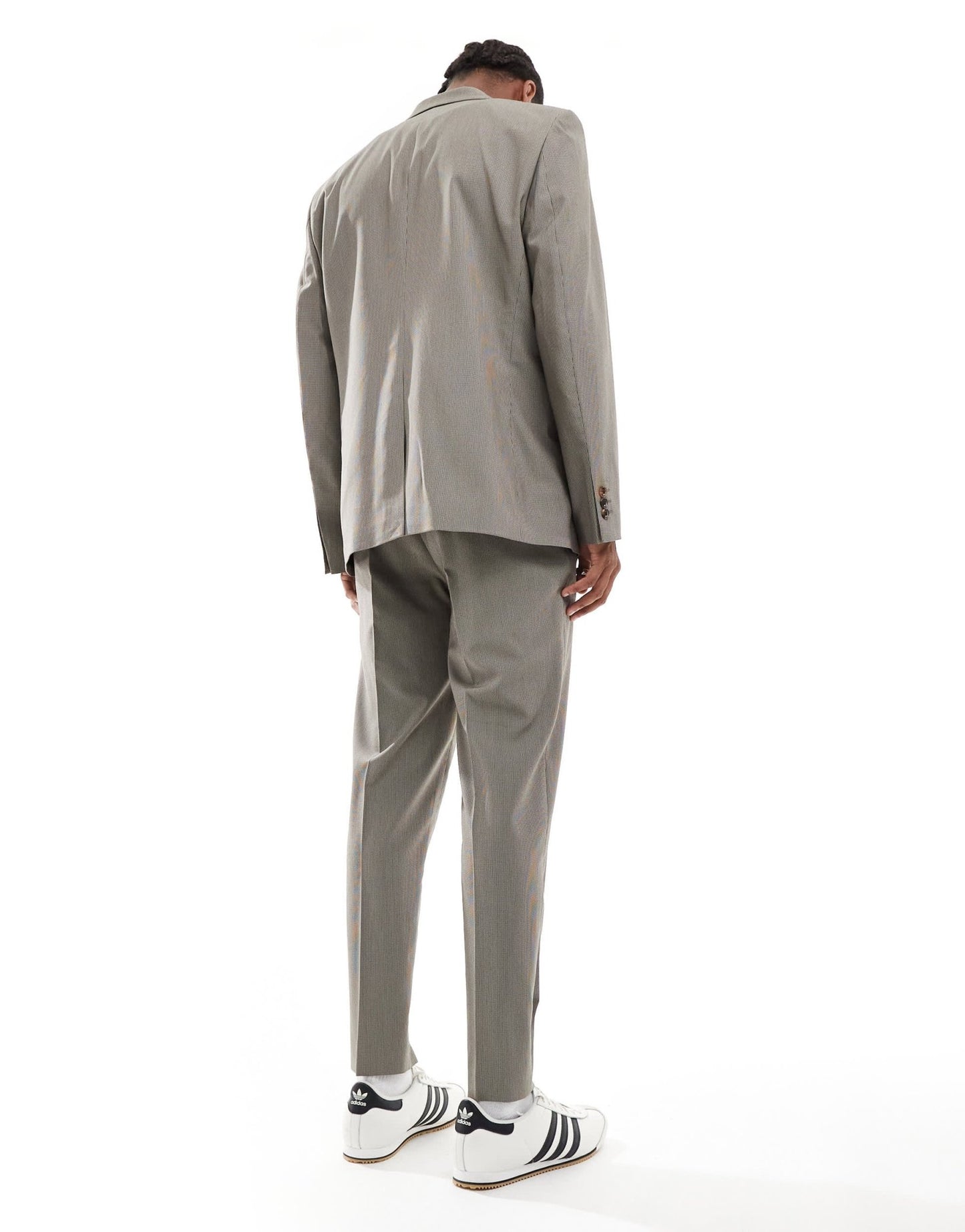 ASOS DESIGN tapered suit trousers in brown puppytooth - ASOS Sample Sale EU Store