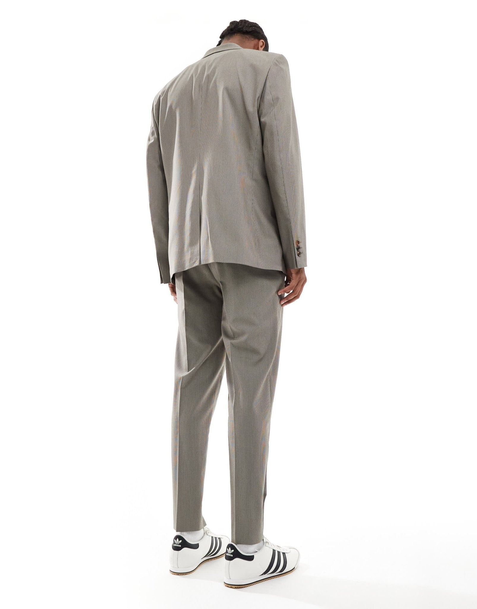 ASOS DESIGN tapered suit trousers in brown puppytooth - ASOS Sample Sale EU Store